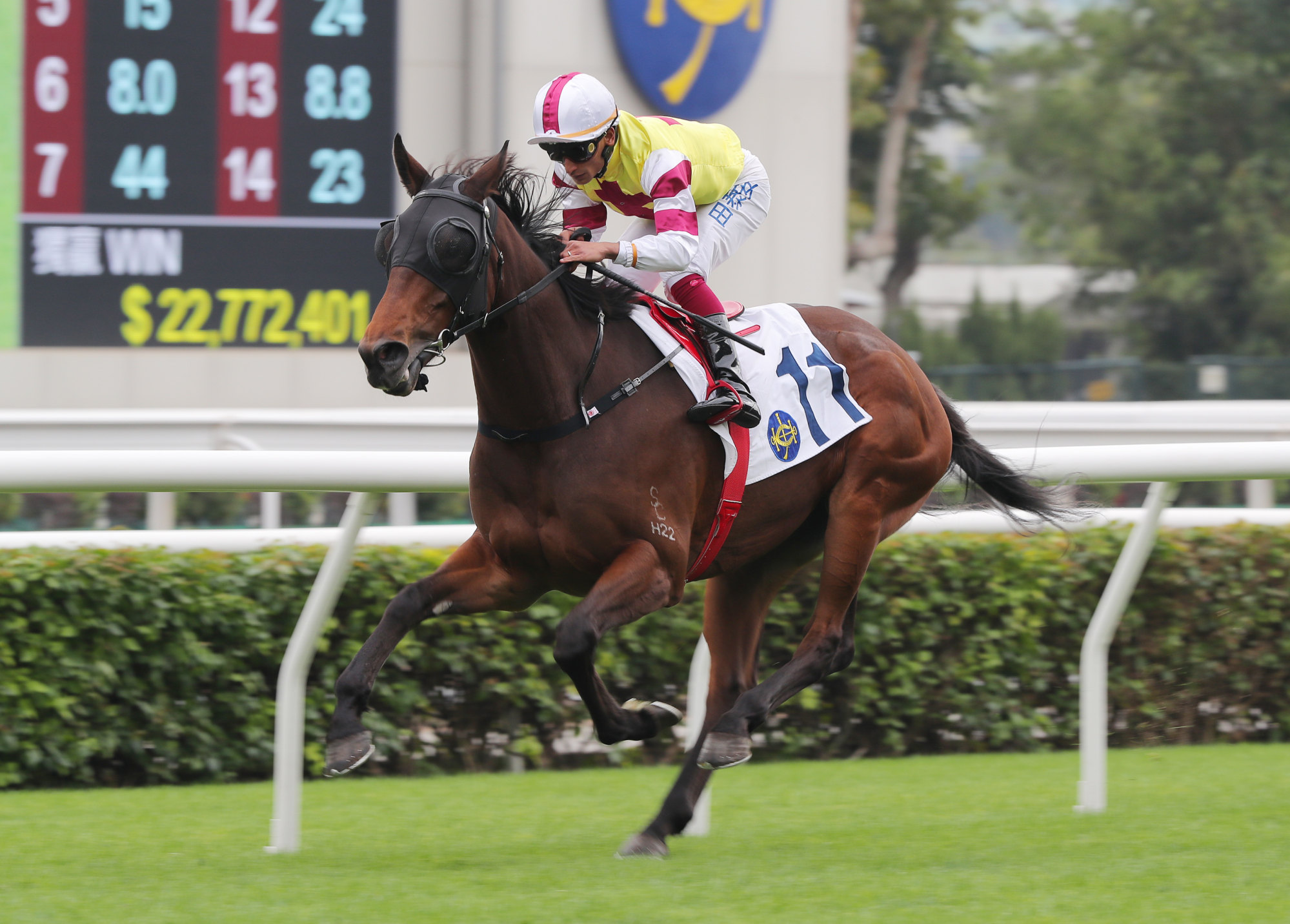 Karis Teetan and Starship Eighty pull clear of their rivals in the Class Five Hibiscus Handicap (1,600m).