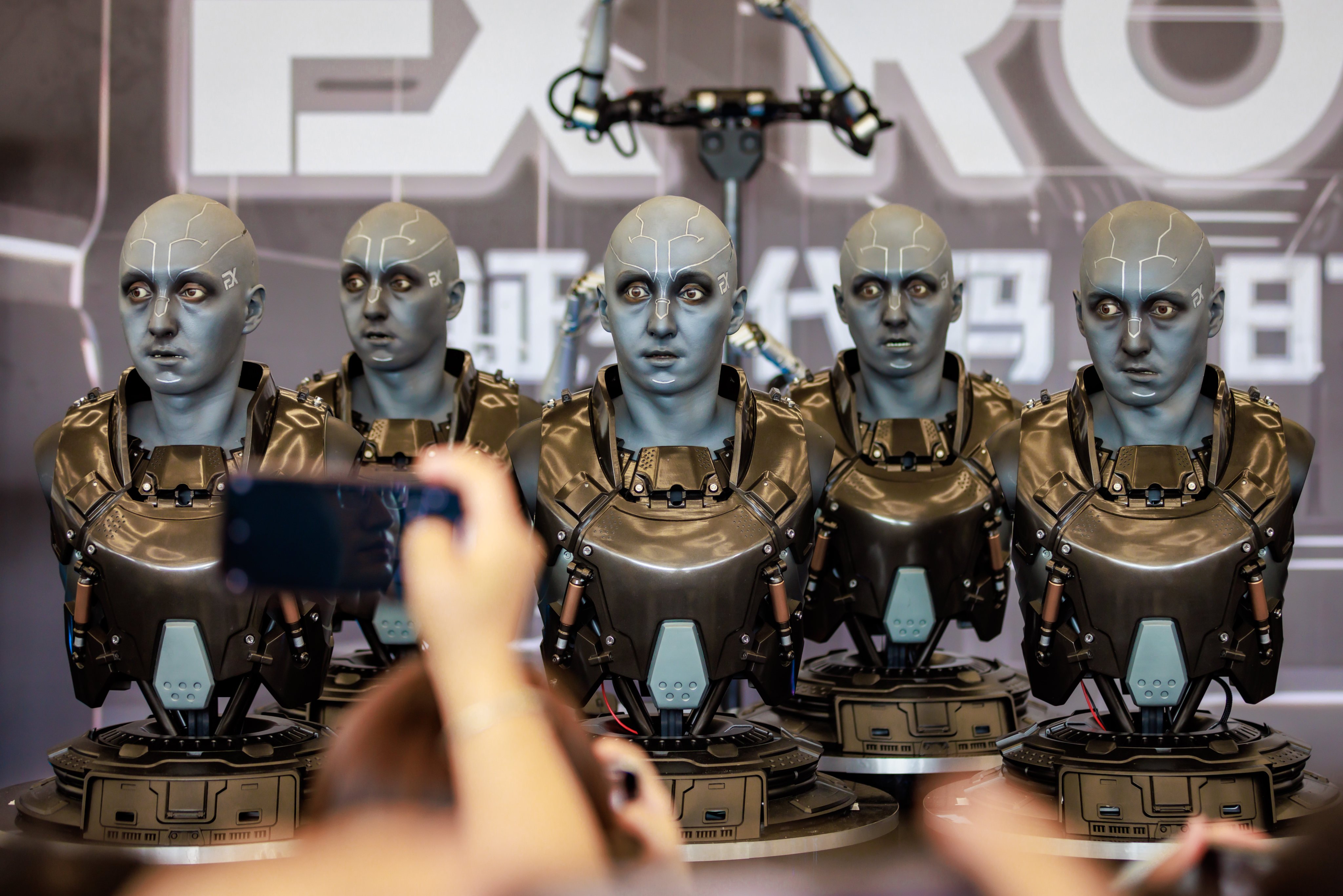 The Ministry of Industry and Information Technology said at a meeting on Thursday that it would boost a wide range of tech-heavy sectors. Pictured is an exhibition from the 2023 World Robot Conference. Photo: VCG