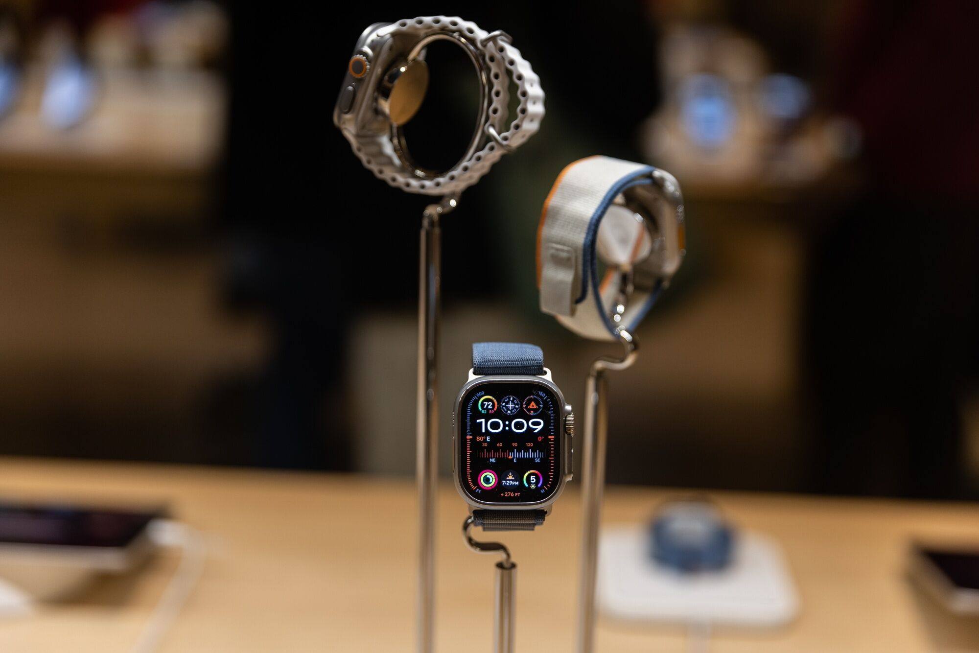 The US International Trade Commission ruled earlier this year that the Apple Watch violates two Masimo patents related to blood-oxygen sensing and imposed an import ban on the Ultra 2 and Series 9 models. Photo: Bloomberg