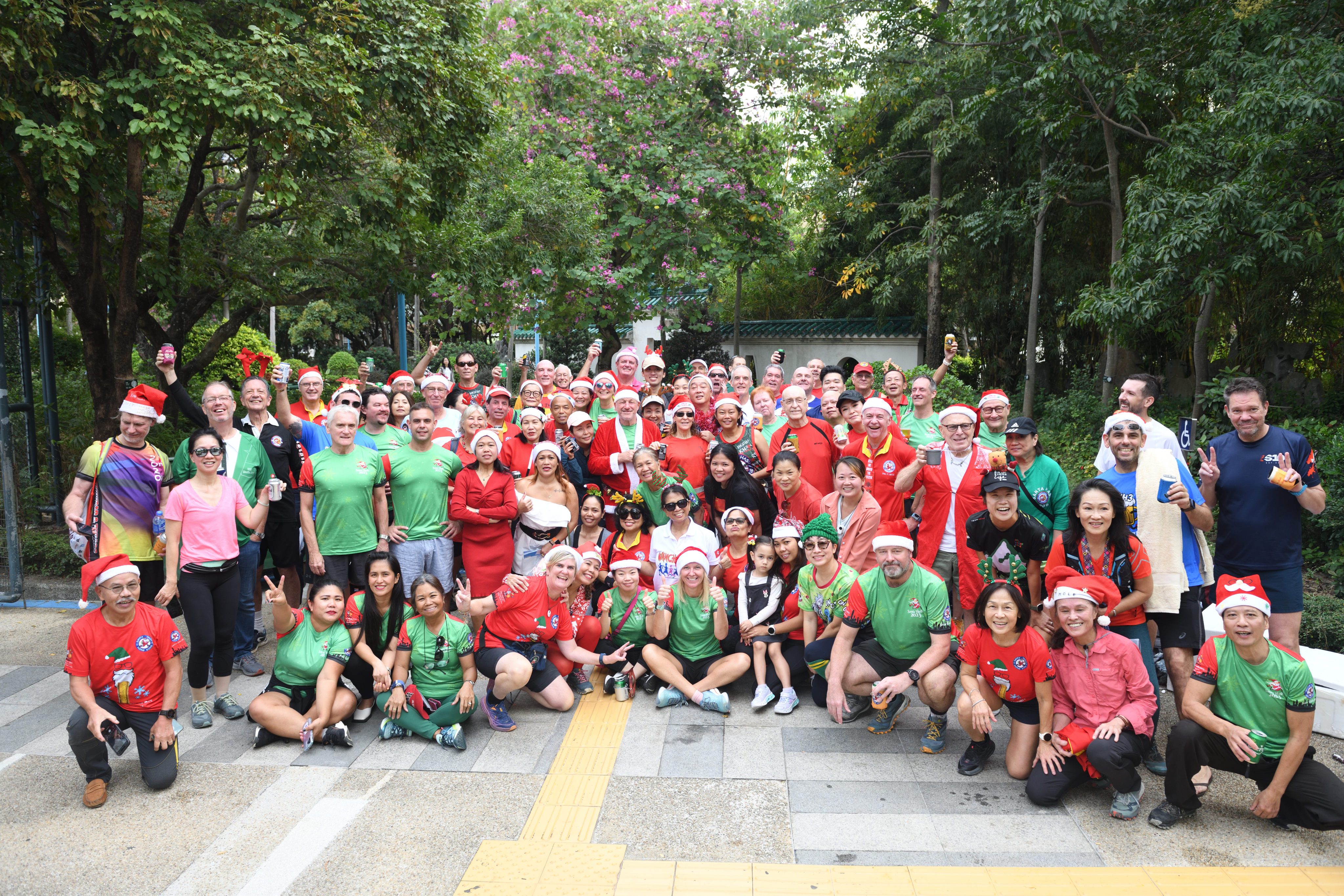 About 140 runners gathered at Lai Chi Kok Park on December 9 for a run similar to the old English game of hare and hounds. Photo: Handout