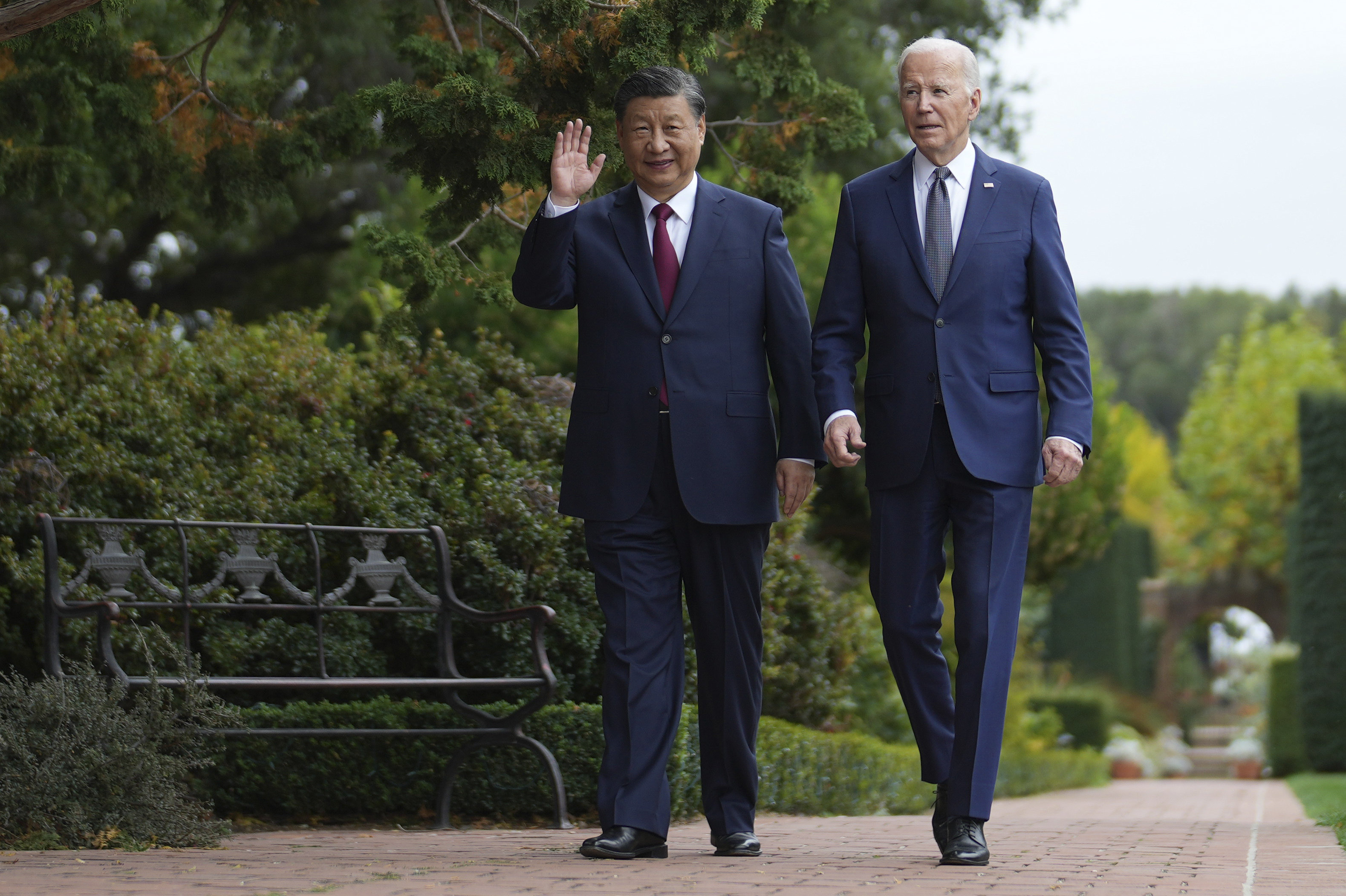 Joe Biden and Xi Jinping discussed the resumption of military talks at their summit in California last month. Photo: AP