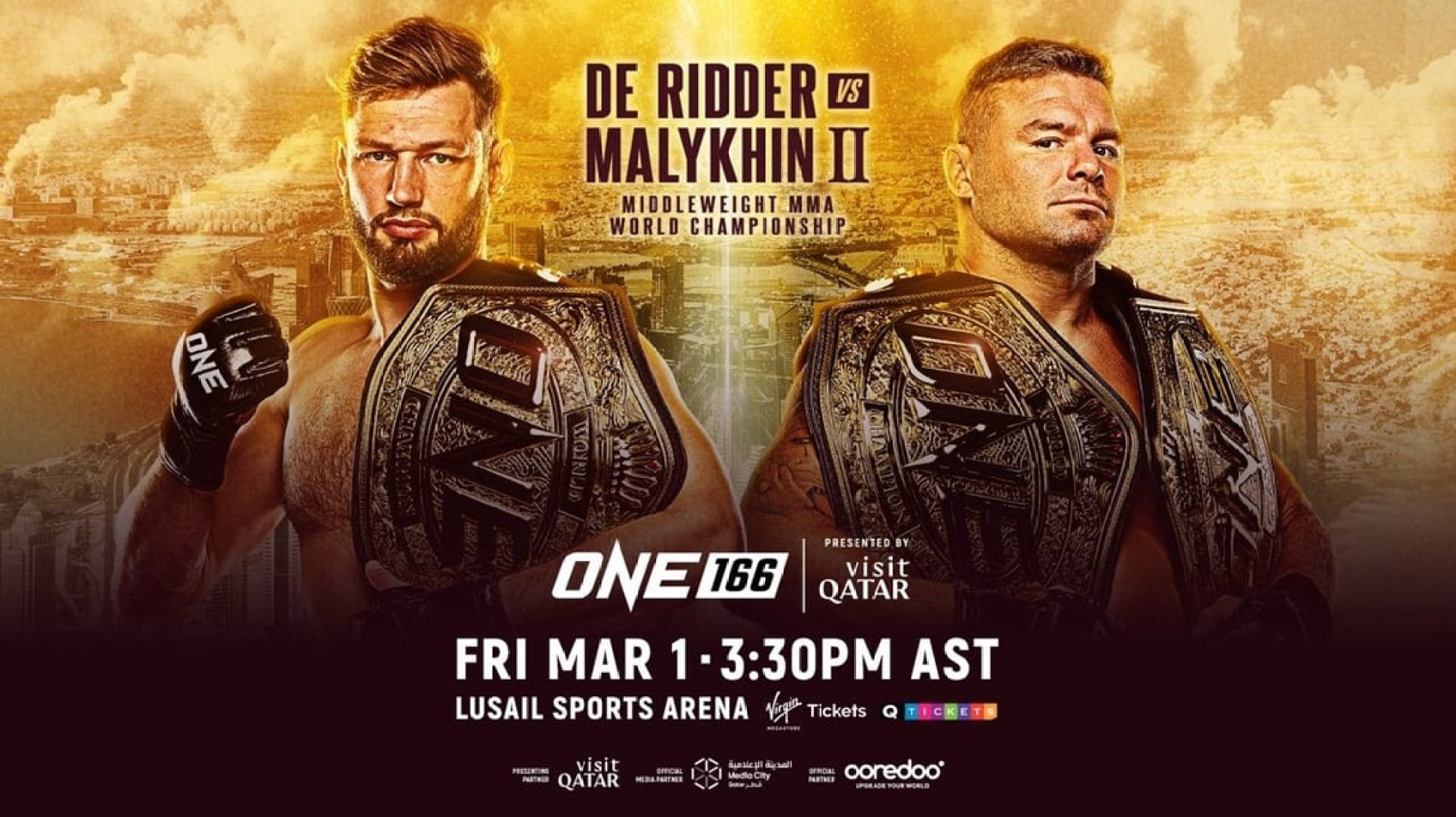 ONE Championship de Ridder and Malykhin rematch to headline promotion