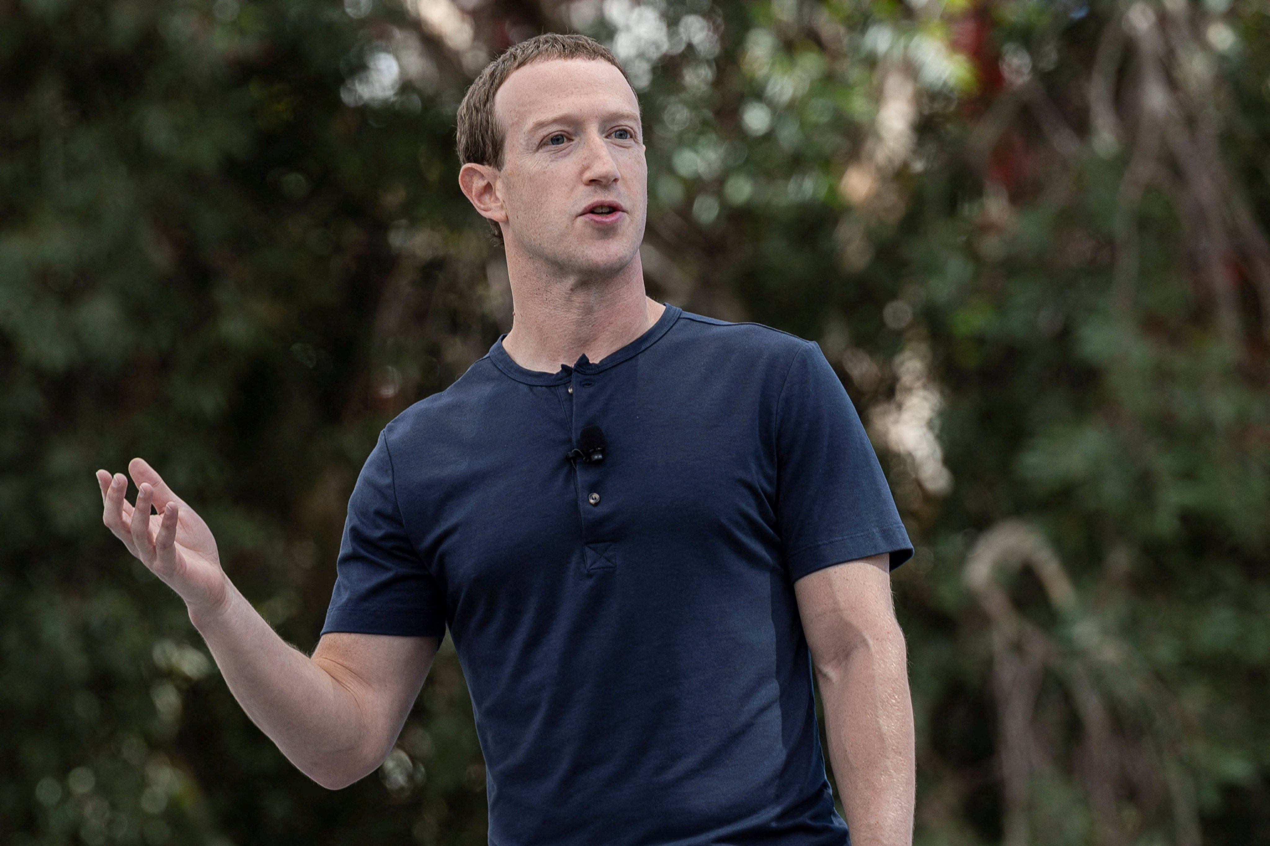 Meta CEO Mark Zuckerberg delivers a speech at the company’s headquarters in Menlo Park, California, US. Photo: Reuters