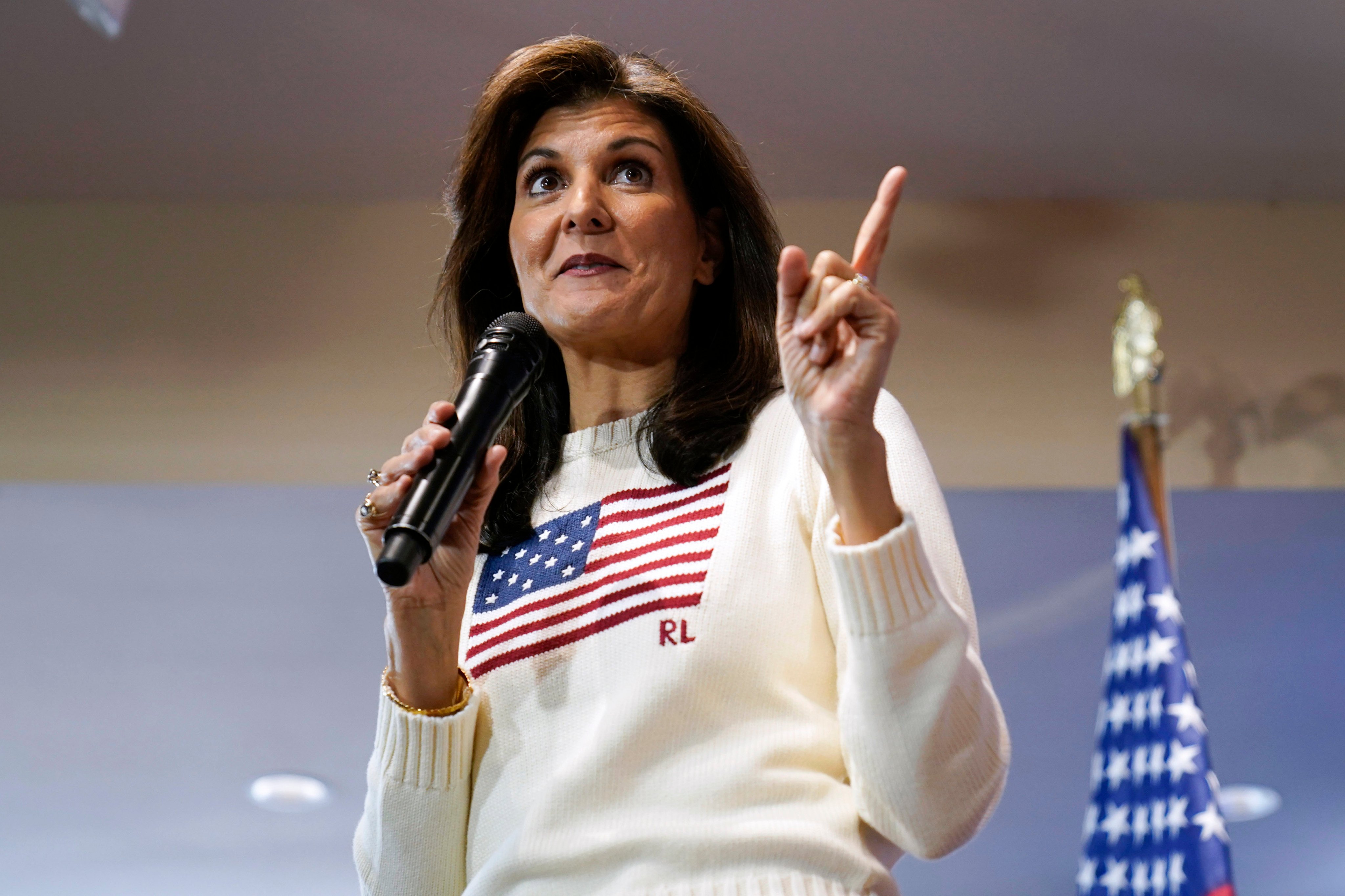 Republican presidential candidate Nikki Haley at campaign event in Iowa on December 18. Photo: AP