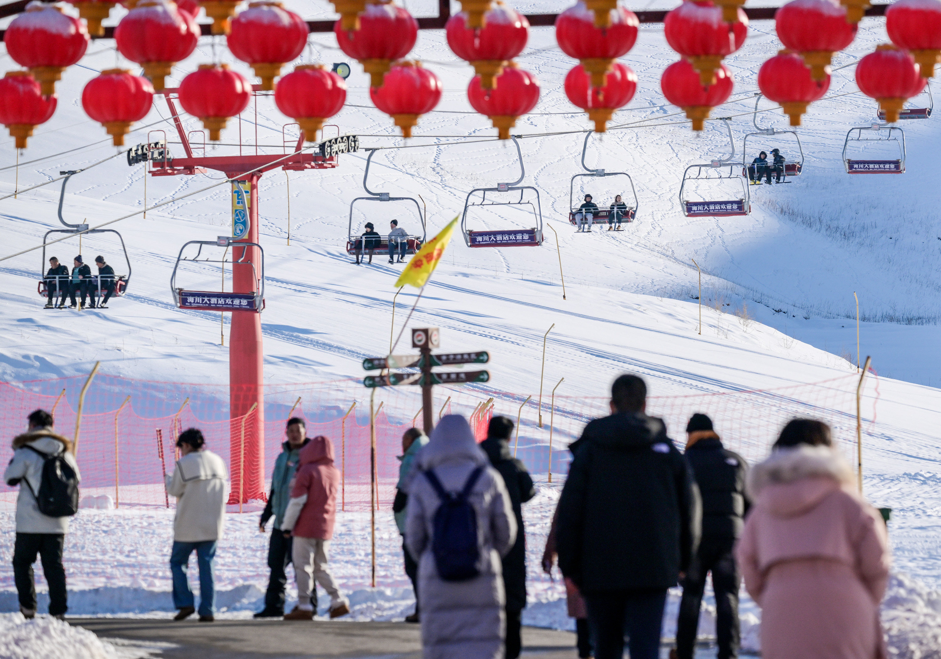 Ski resorts are among the most popular destinations for Chinese travellers over the New Year break. Photo: Xinhua