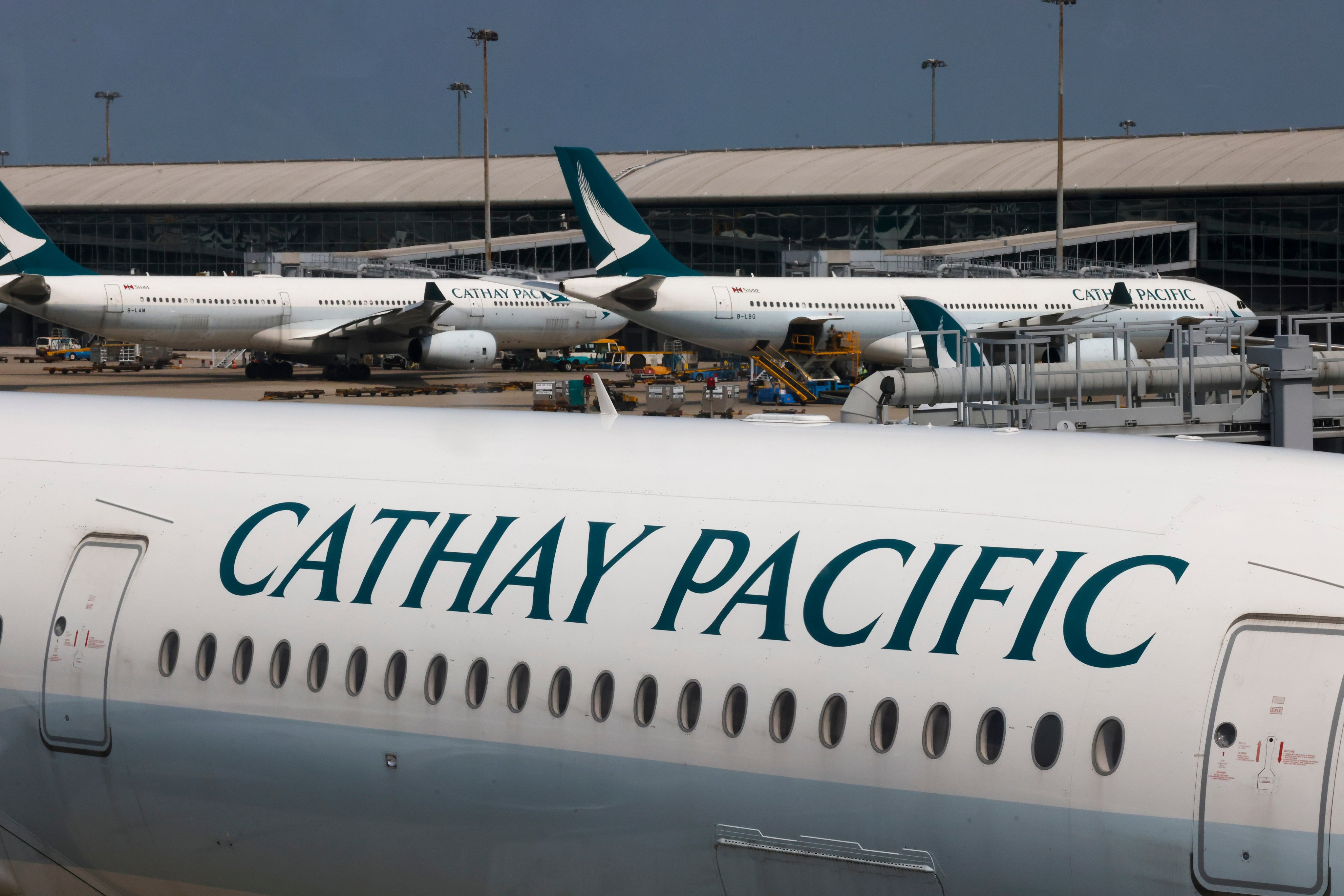 Cathay Pacific planes in Hong Kong. Photo: Jonathan Wong