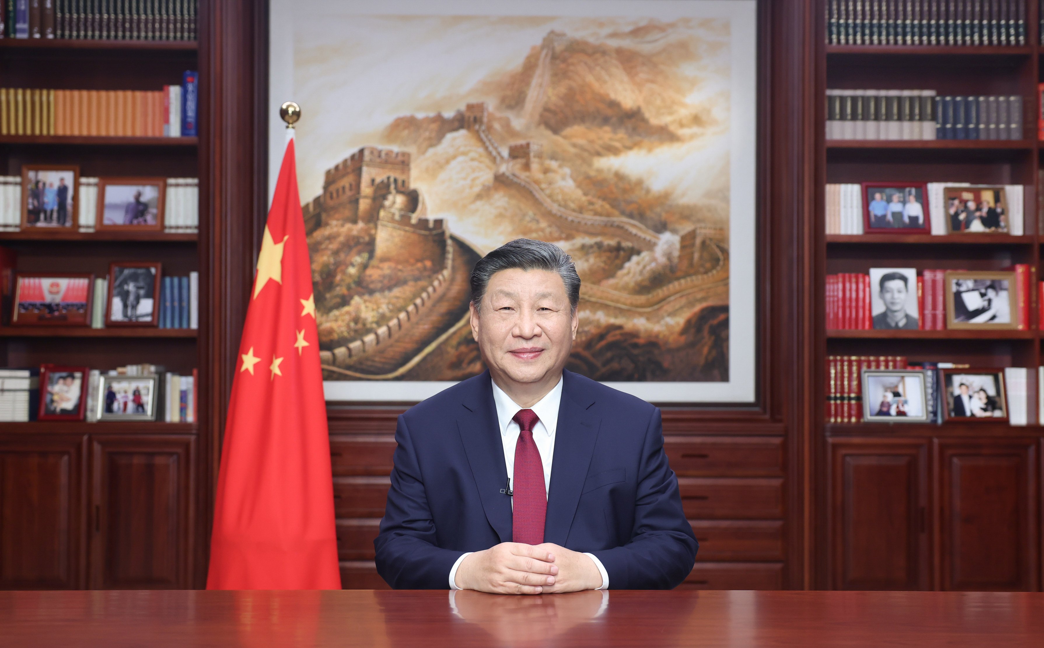 Chinese President Xi Jinping addresses the nation on Sunday night. Photo: Xinhua