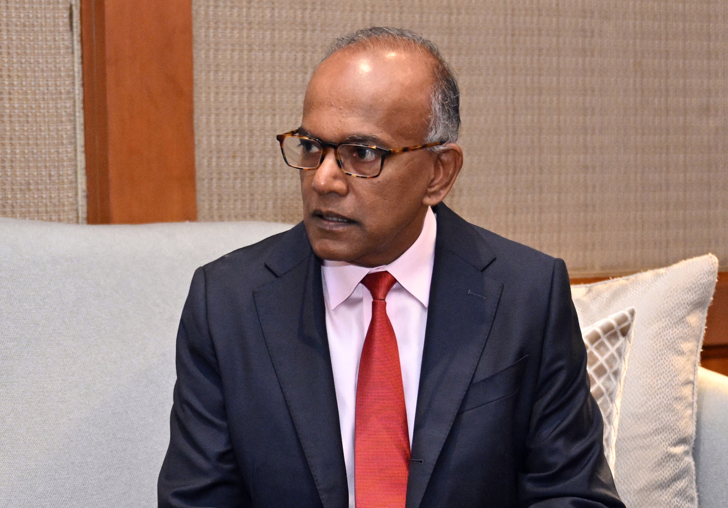 Singapore Law and Home Affairs Minister K Shanmugam pictured on the sidelines of a South China Morning Post conference in Singapore last year. Photo: Handout