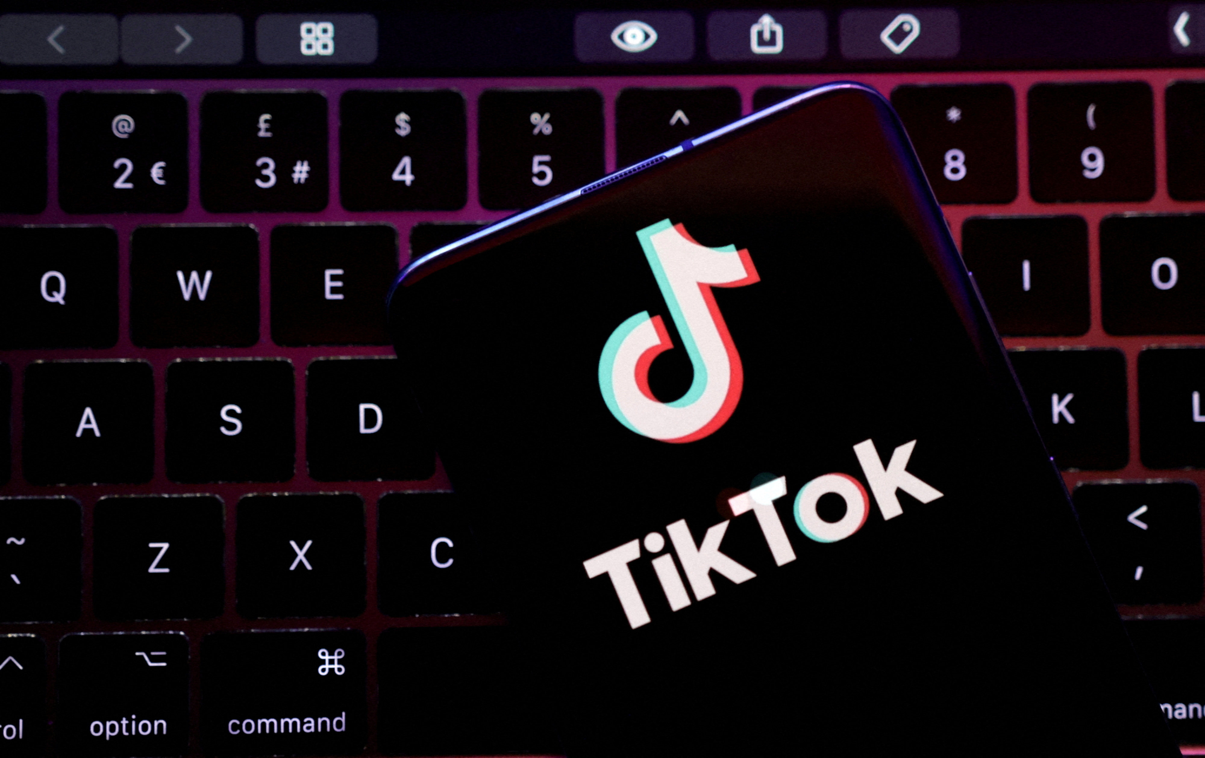 The TikTok logo is seen in this photo illustration taken on August 22, 2022. Photo: Reuters