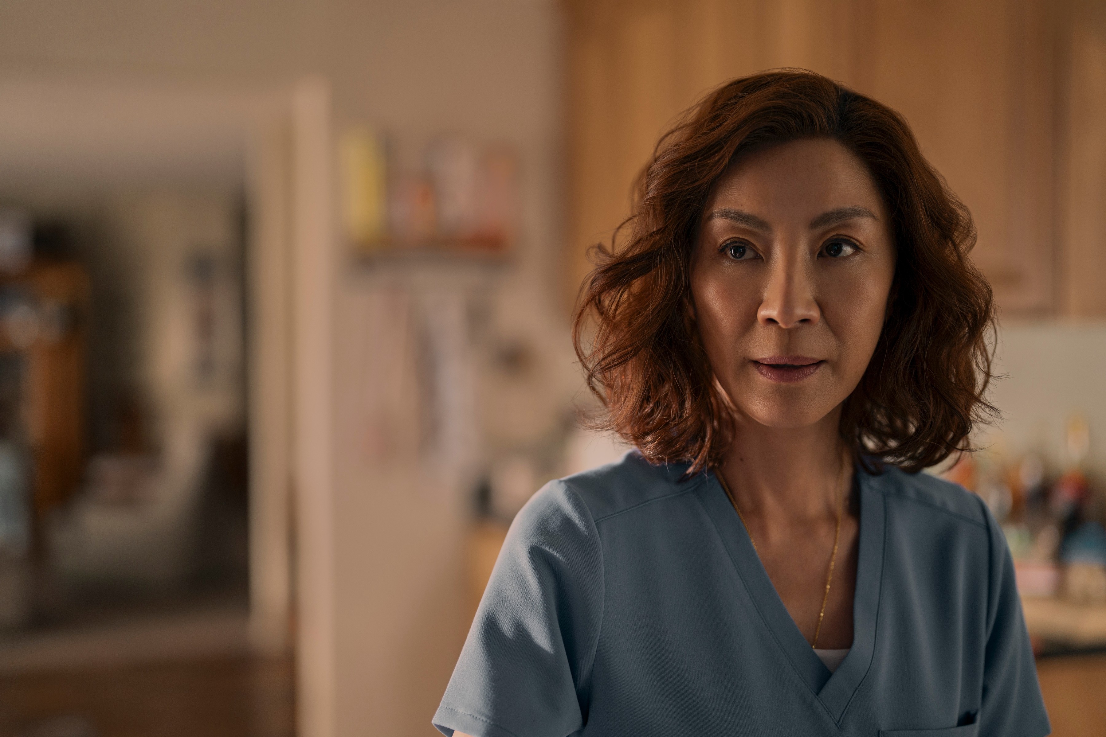 Michelle Yeoh as Mama Sun in a still from “The Brothers Sun”. Photo: Michael Desmond/ Netflix