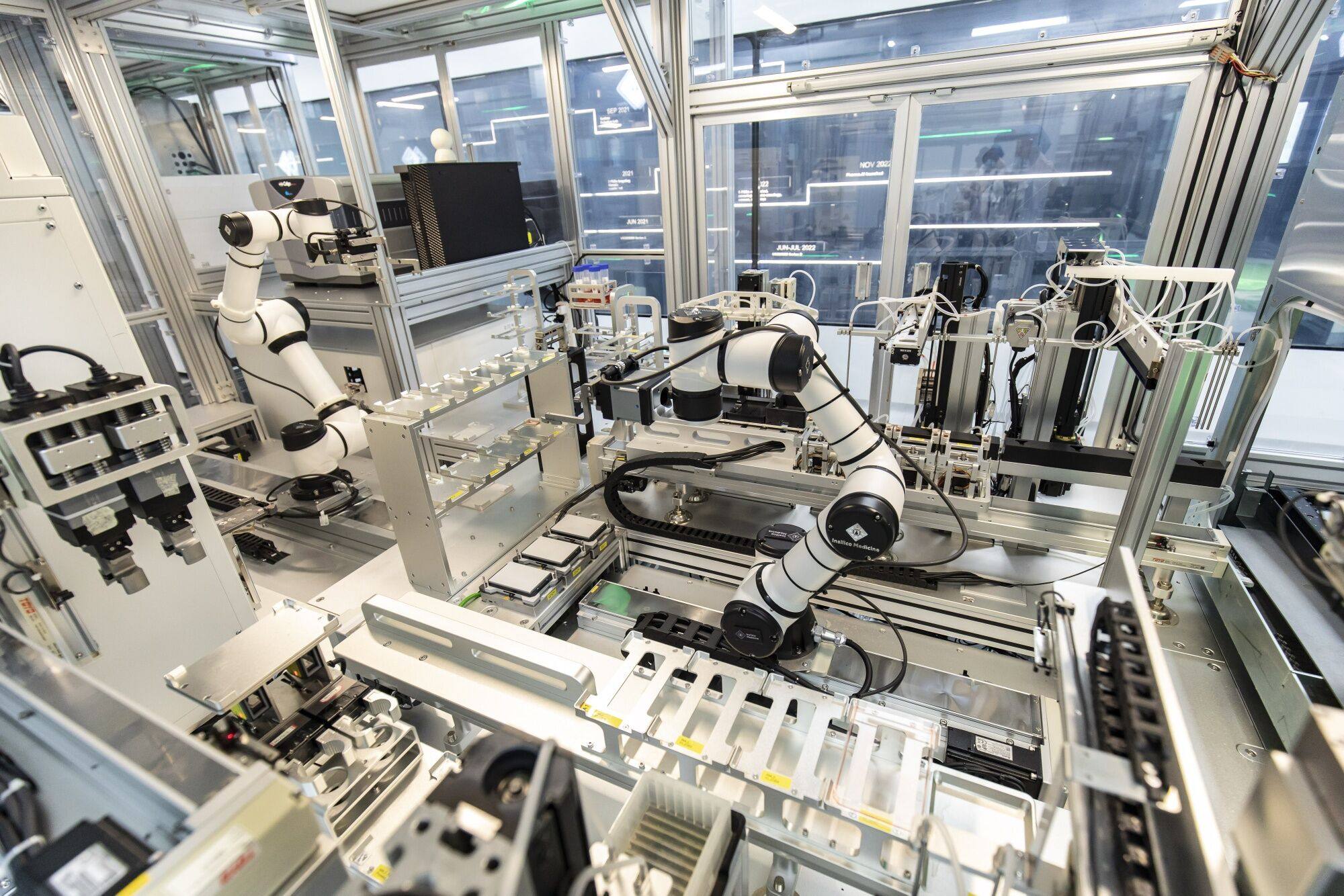 An AI-run robotic laboratory at the Insilico Medicine research facility in Suzhou, China. Photo: Bloomberg