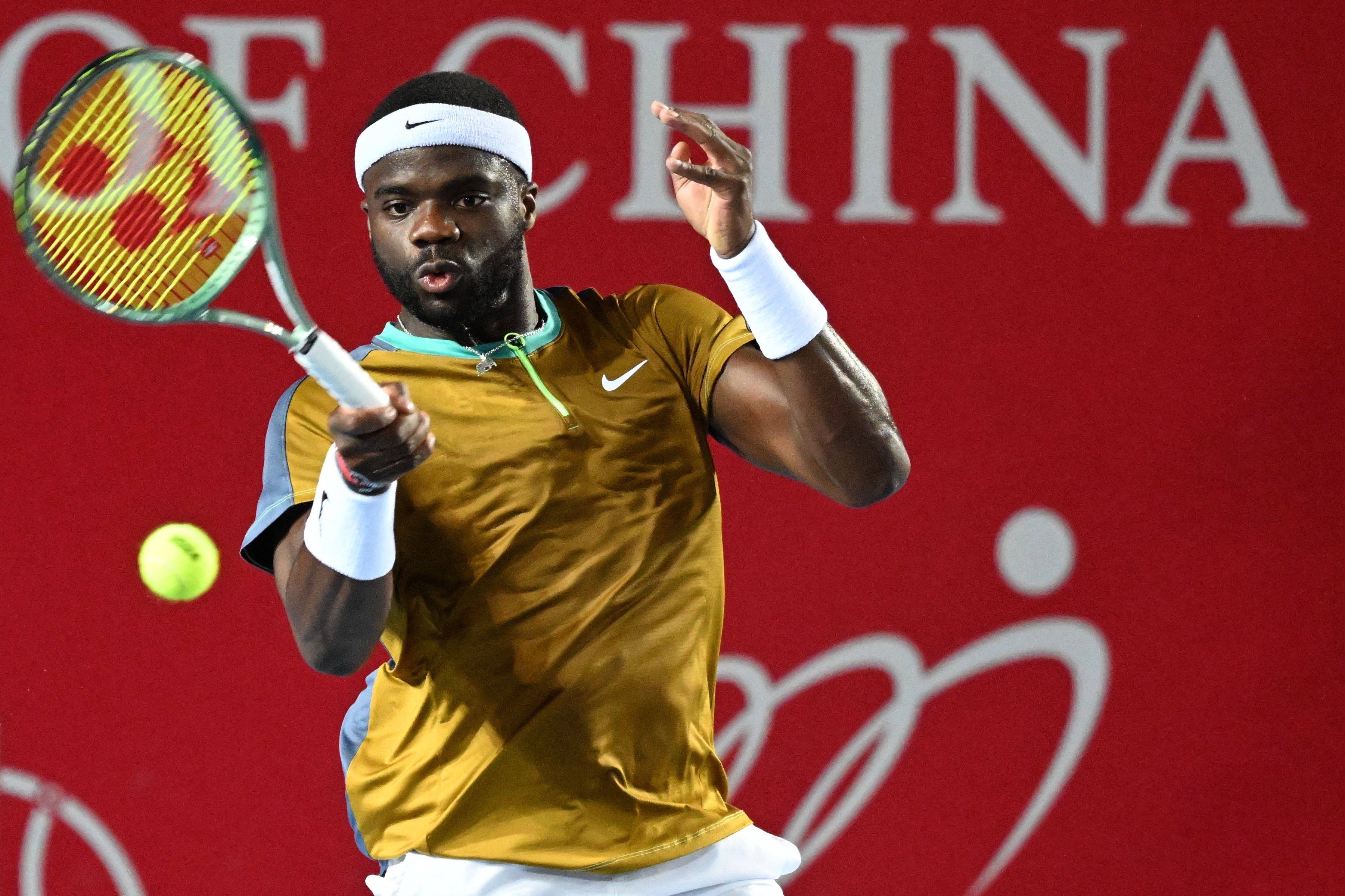 Frances Tiafoe will take on home favourite Shang Juncheng in Friday’s Hong Kong Tennis Open quarter-finals. Photo: AFP