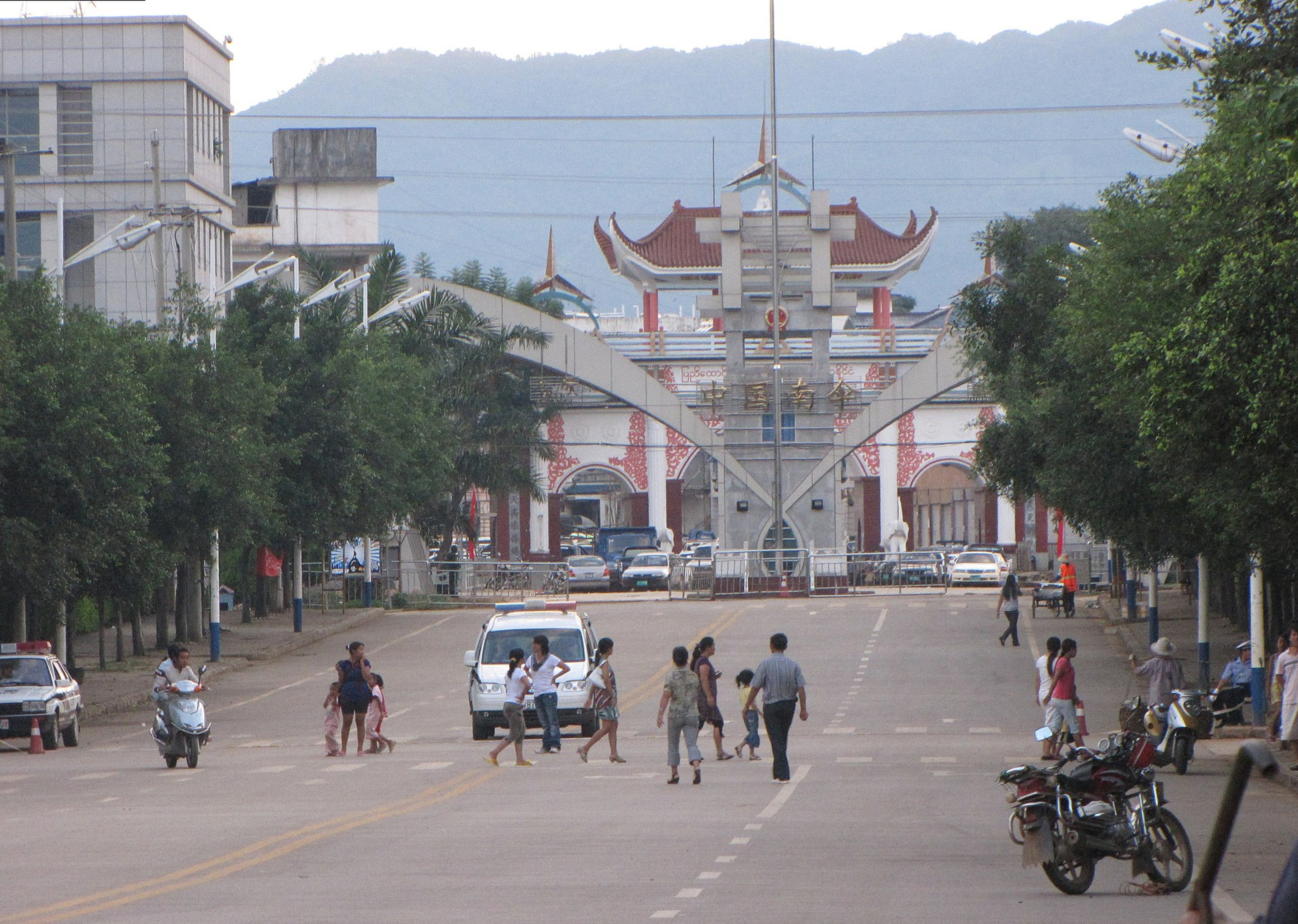 Nansan lies less than 3km from China’s border with Myanmar. Photo: Baidu