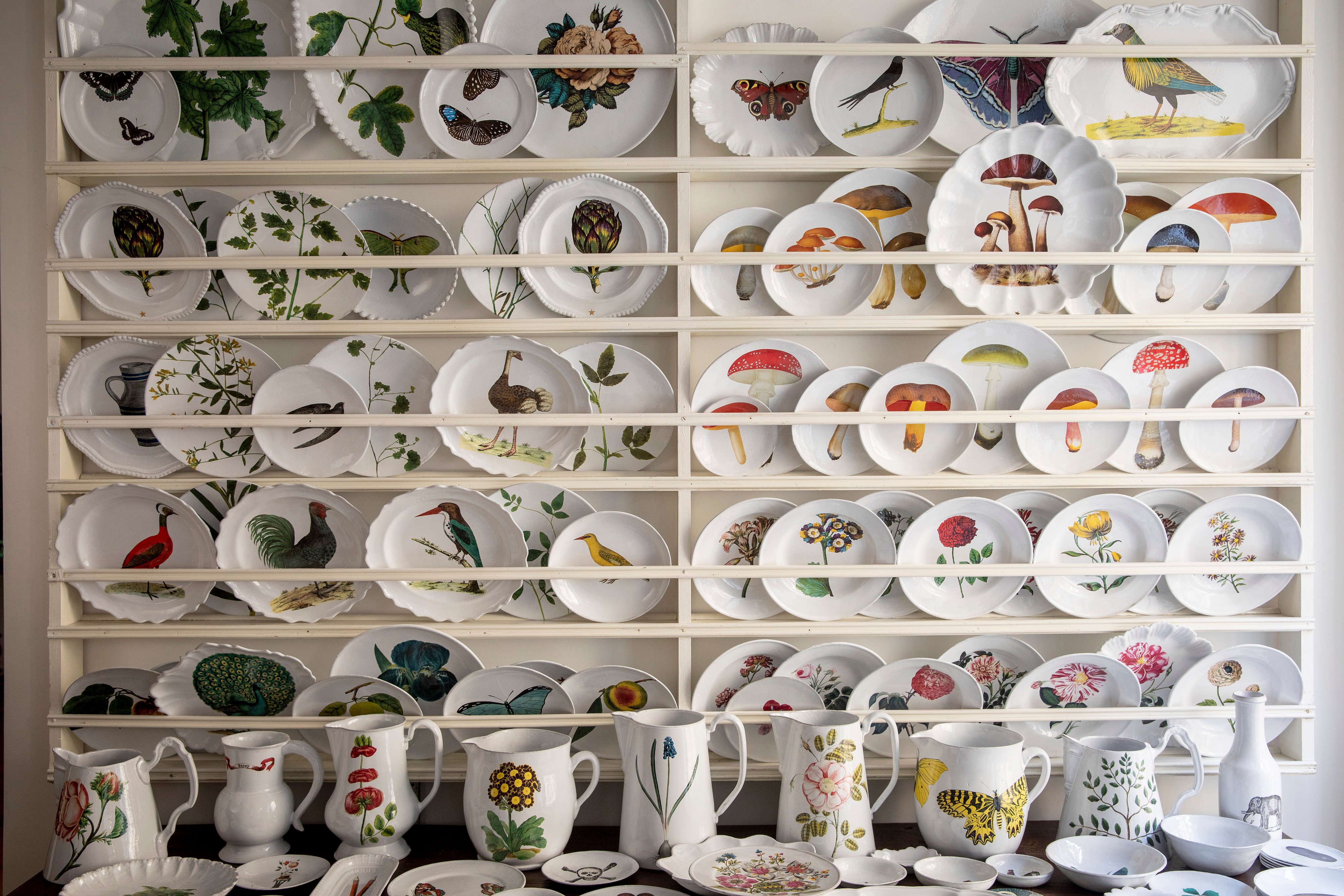 Ceramics on display at one of Astier de Villatte’s Paris boutiques
