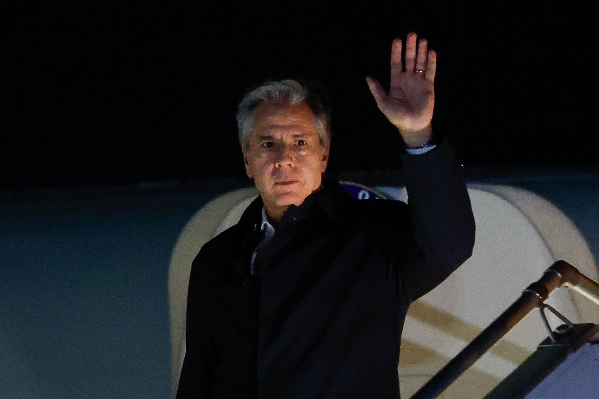 US Secretary of State Antony Blinken arrives in Amman on Saturday as part of the first leg of a trip that includes visits to both Israel and West Bank. Photo: AFP