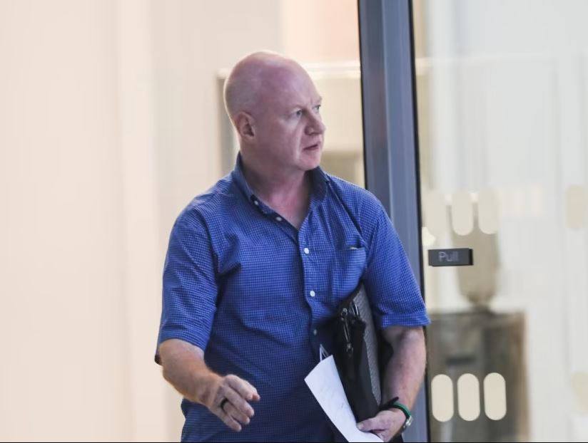 Greg Austin Lynn arrives at the State Courts in Singapore for a hearing last year. Photo: Handout via Today Online