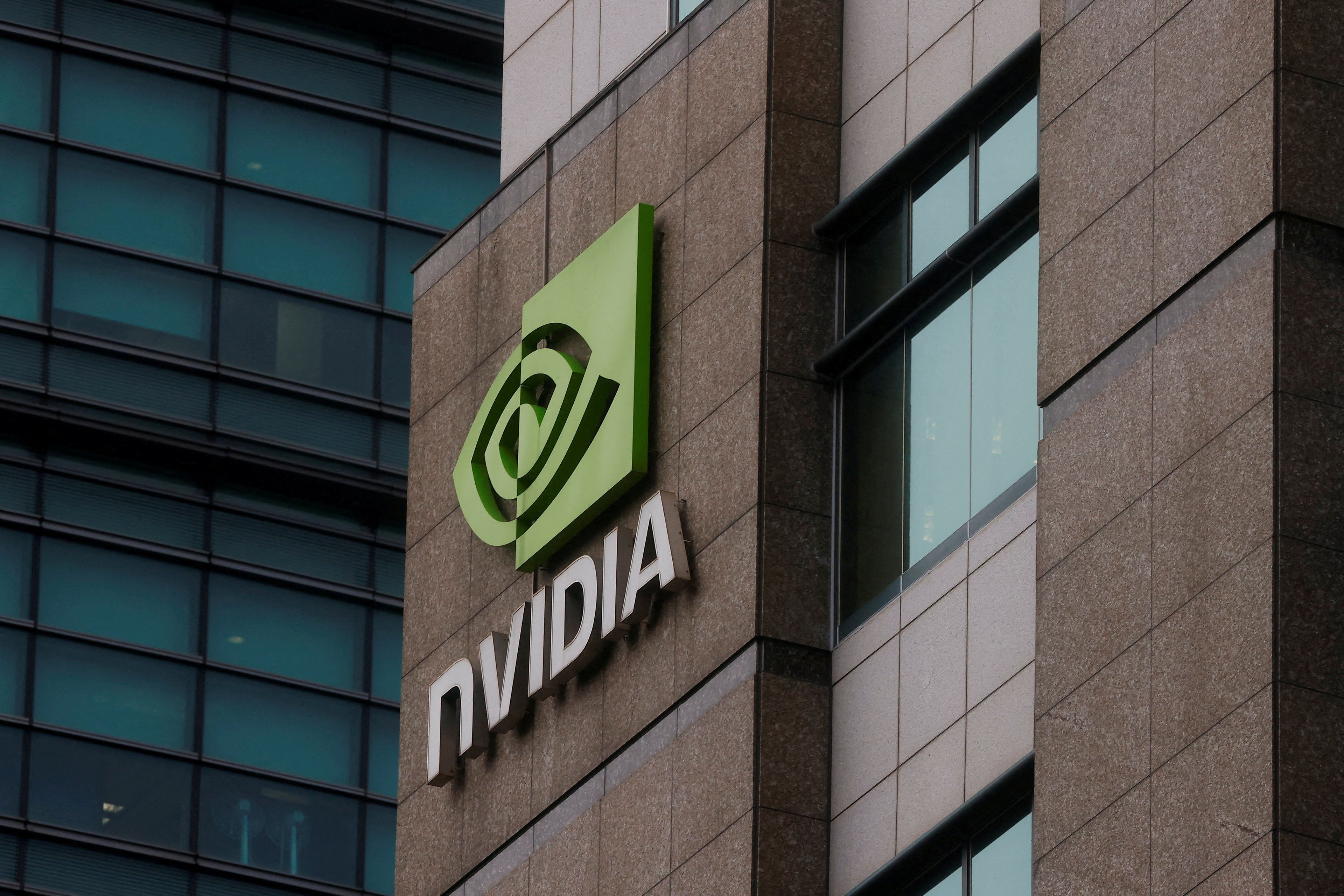 The Nvidia logo is seen at the company’s offices in Taipei, Taiwan. Photo: Reuters
