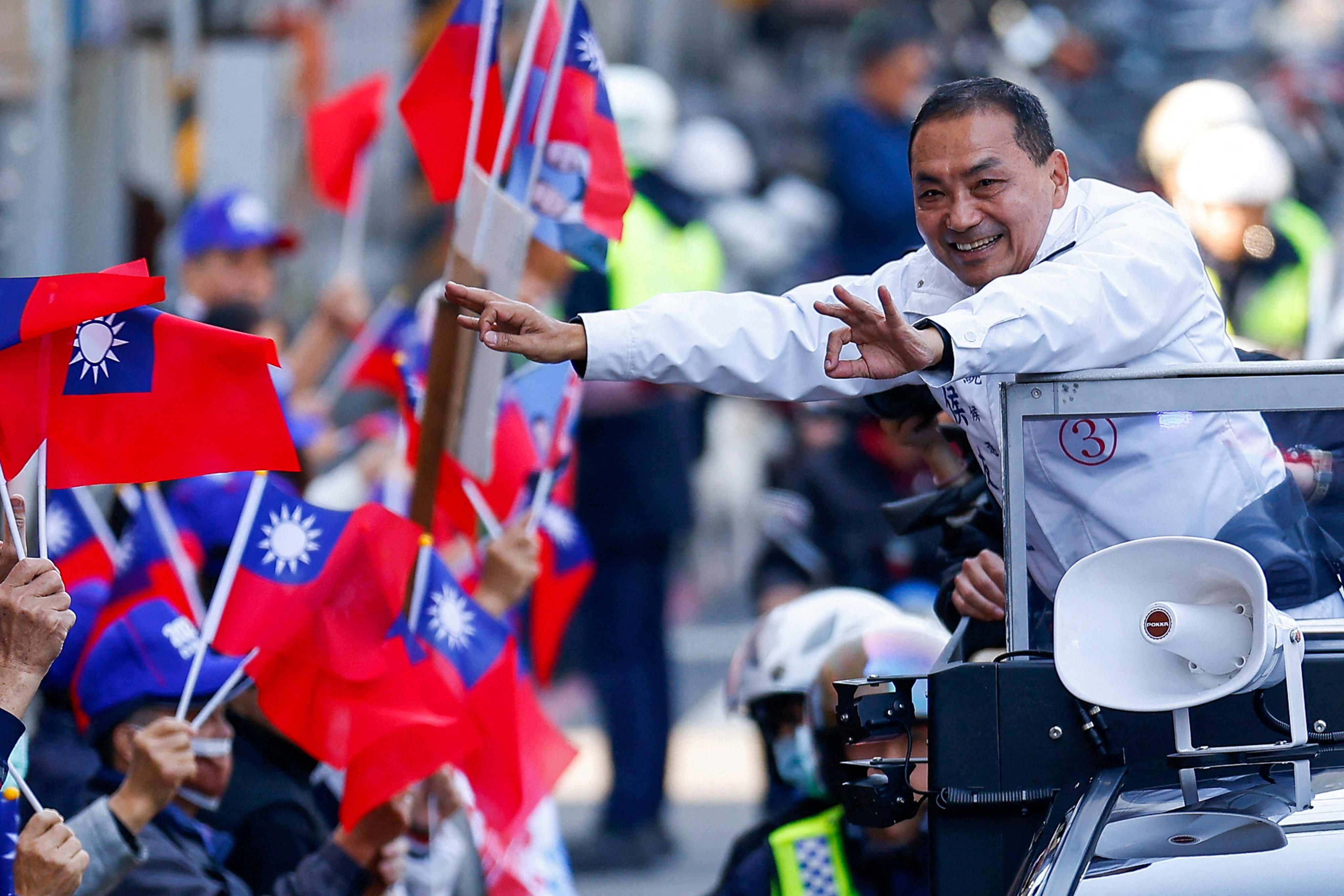 Since launching his campaign to lead Taiwan, KMT presidential candidate Hou Yu-ih has struggled with an image problem, party politics and a controversial record in law enforcement. Photo: Reuters