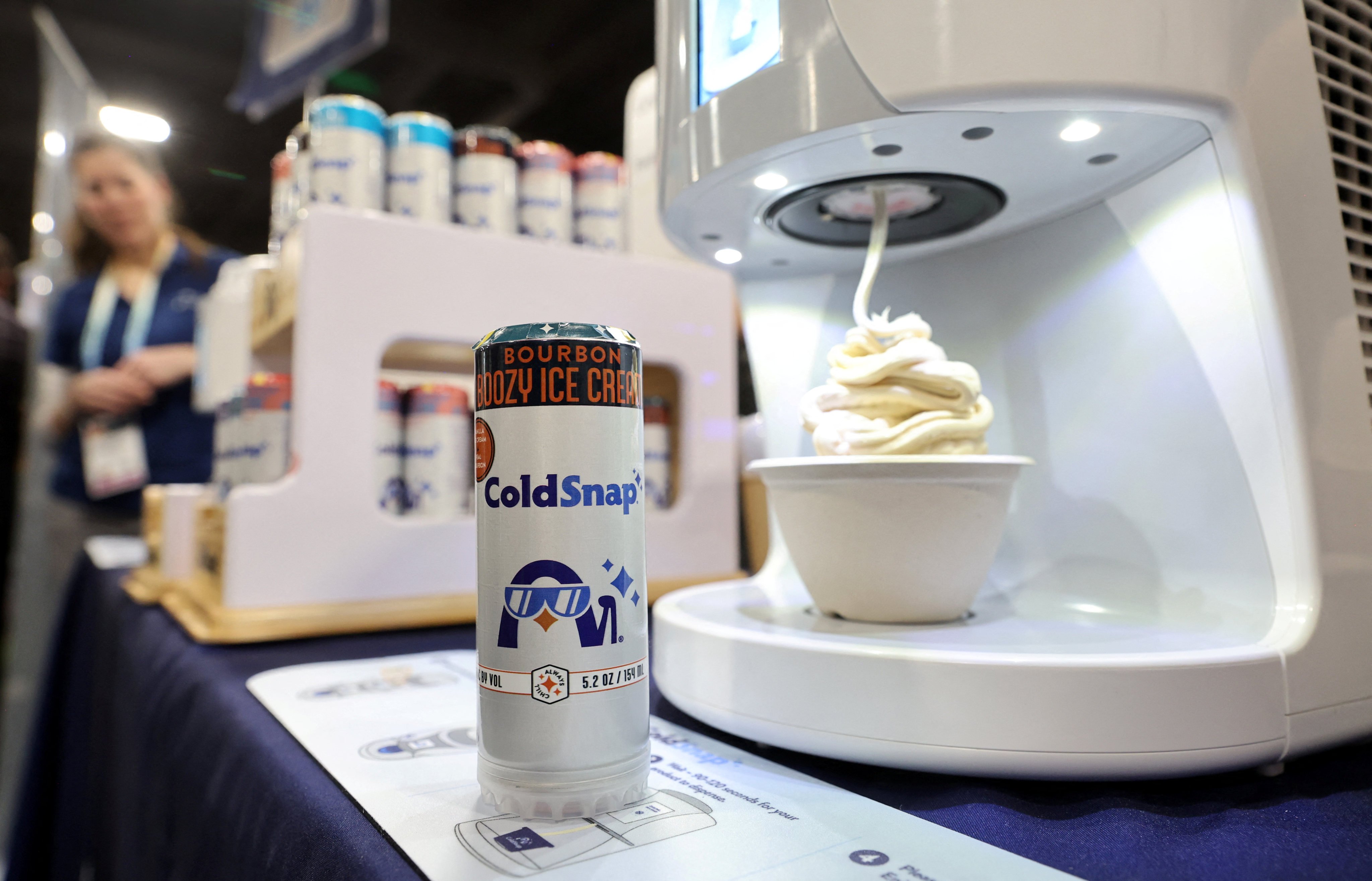 ColdSnap’s no-clean ice cream machine, which, makes ice cream in two minutes from shelf-stable pods, was one of the hi-tech kitchen appliances shown at CES 2024, where many products used AI to make cooking much easier. Photo: Reuters
