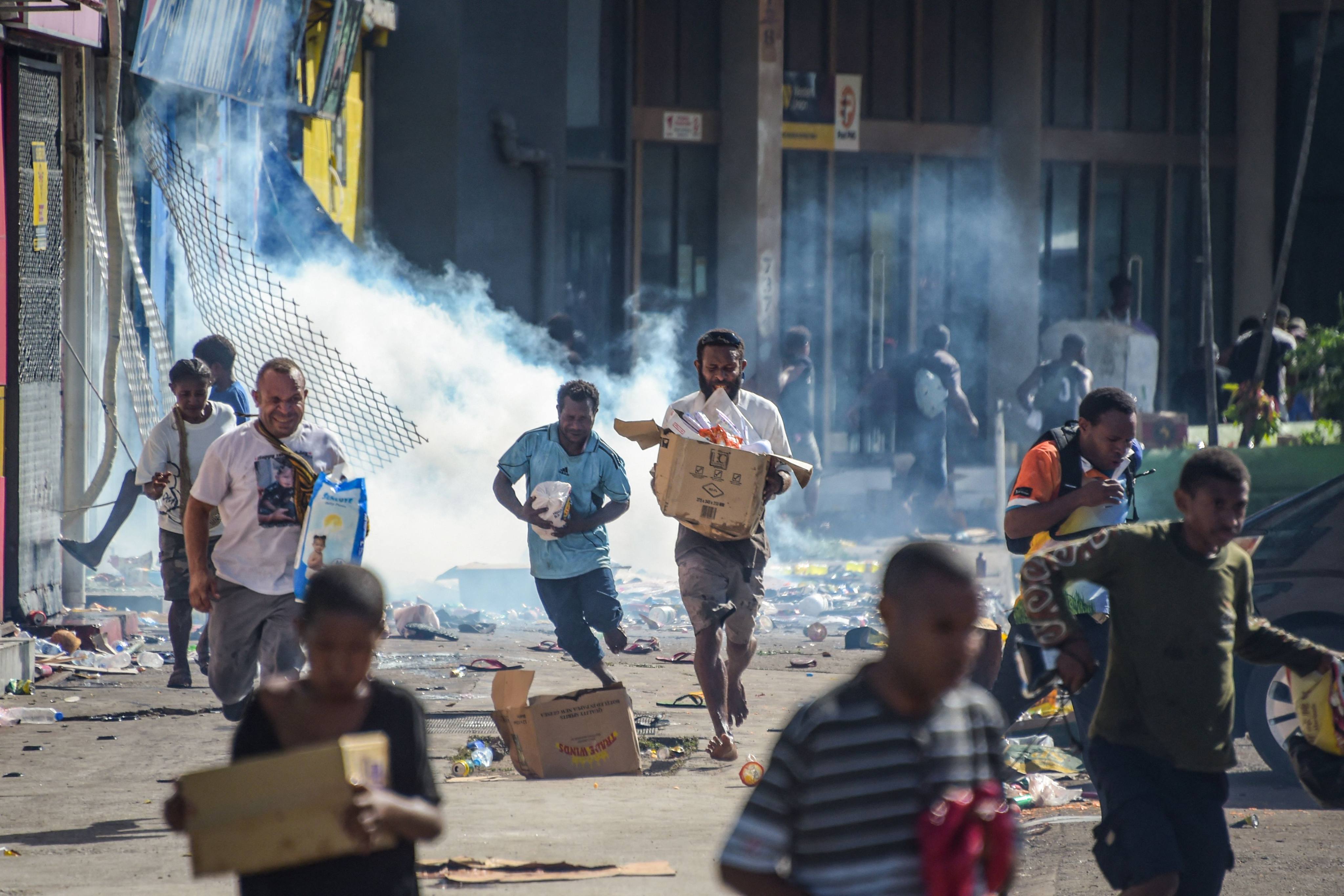 Papua New Guinea Prime Minister James Marape has declared a state of emergency after at least 15 people died and shops were damaged and looted in riots sparked by a public service pay issue. Photo: AFP