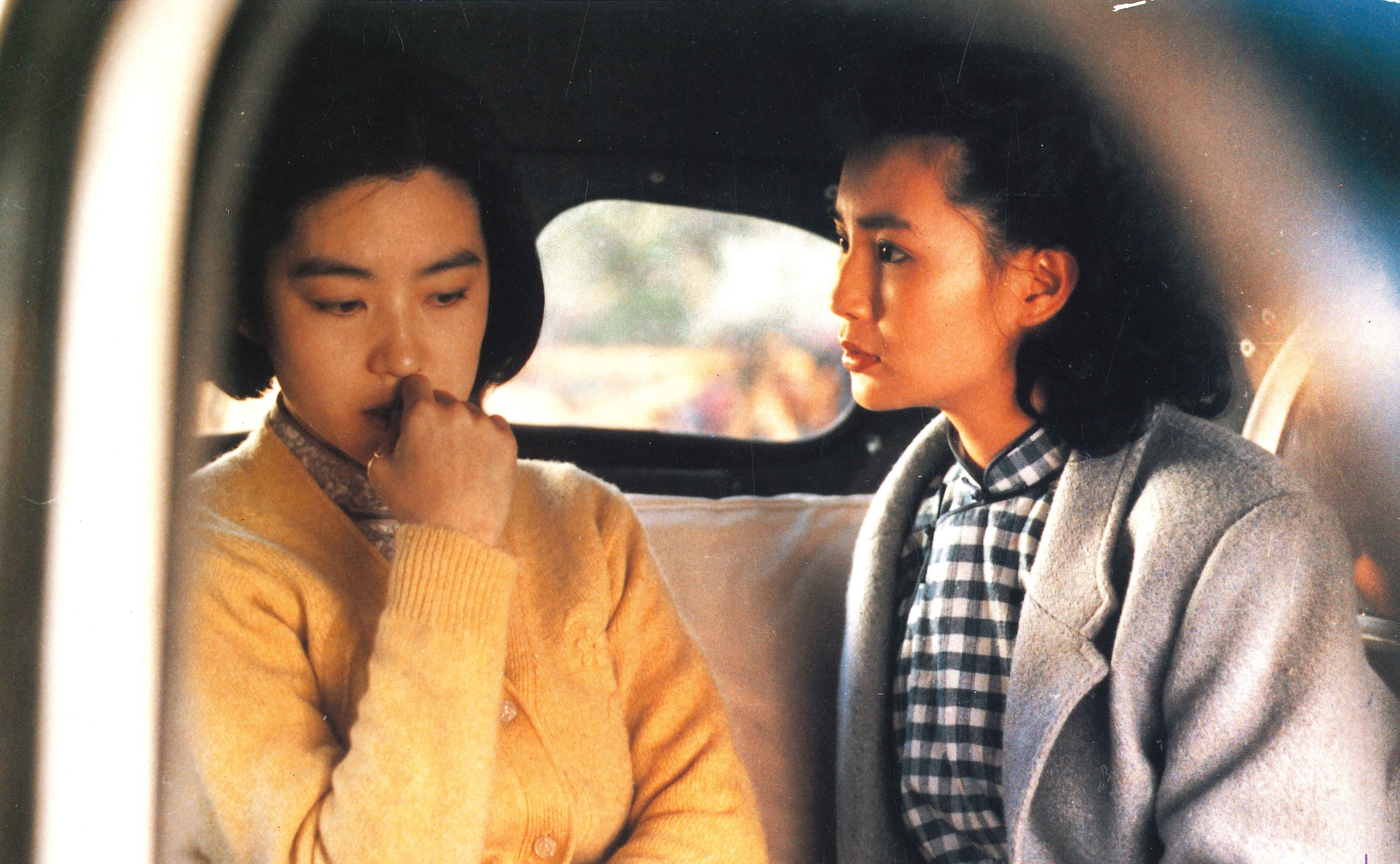 Brigitte Lin (left) and Maggie Cheung in a still from “Red Dust” (1990).