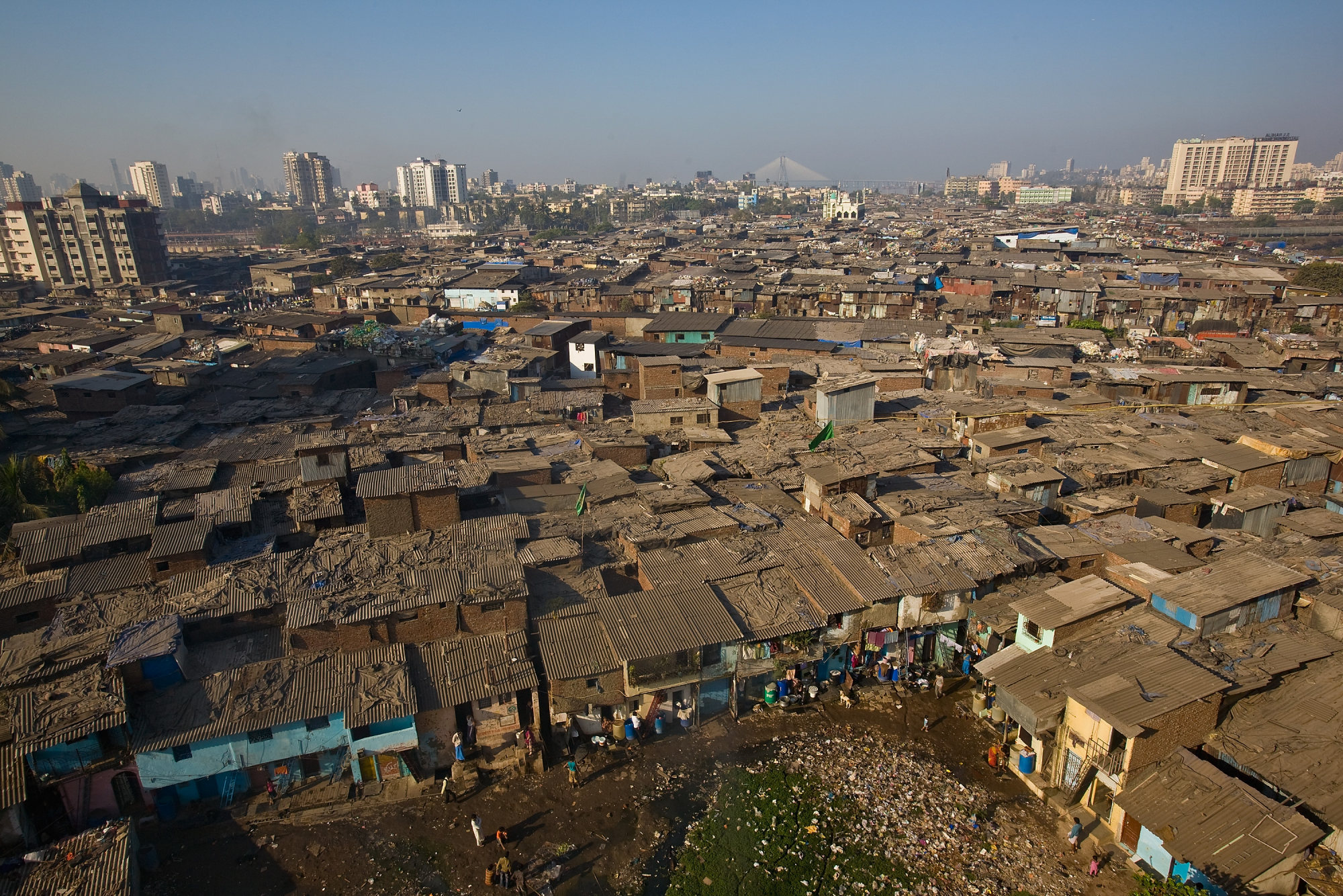 Dharavi, one of the world’s largest slums, is home to a million people. Photo: Getty Images