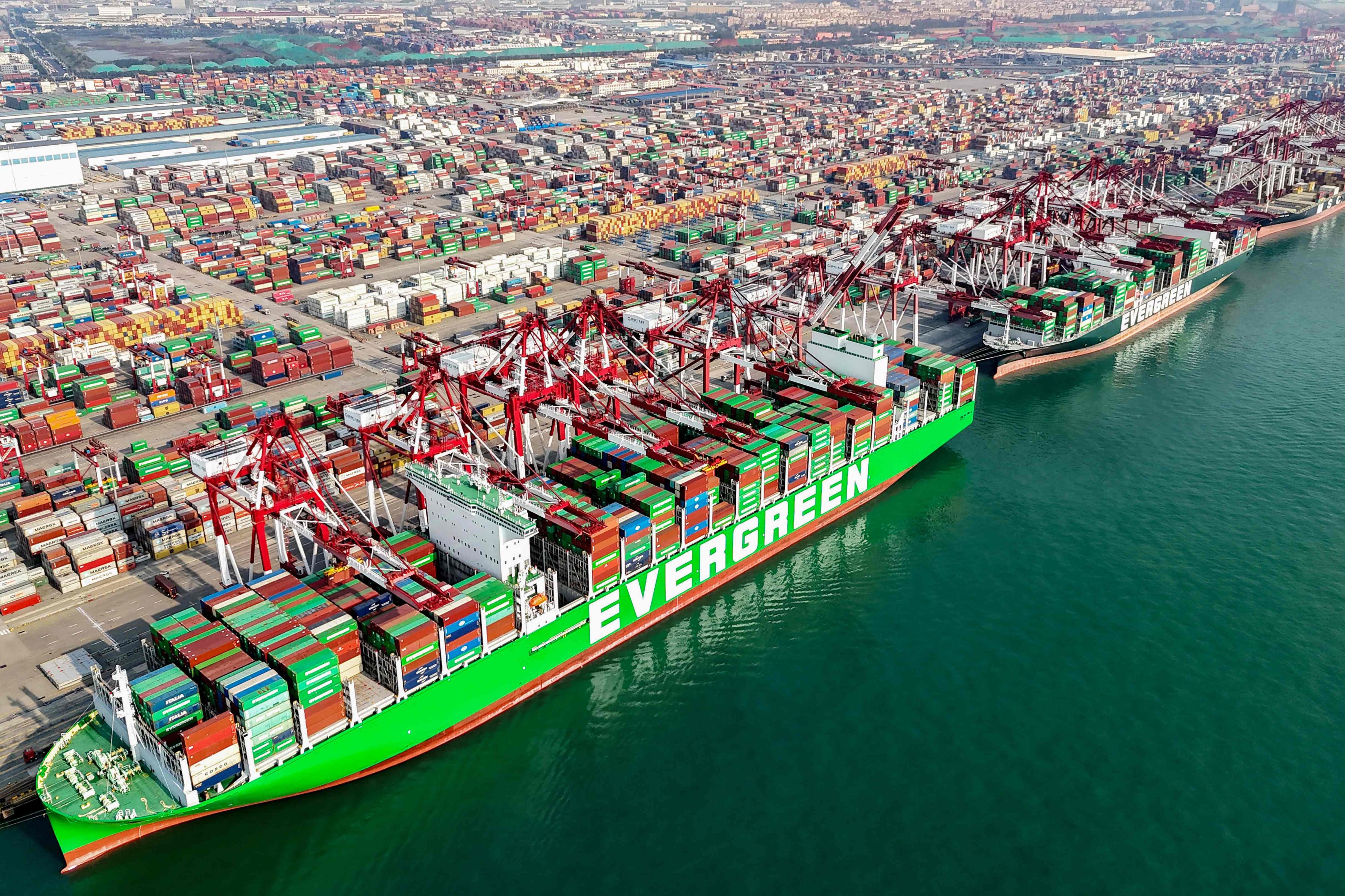 Cargo ships at Qingdao port in China’s eastern Shandong province. Photo: AFP