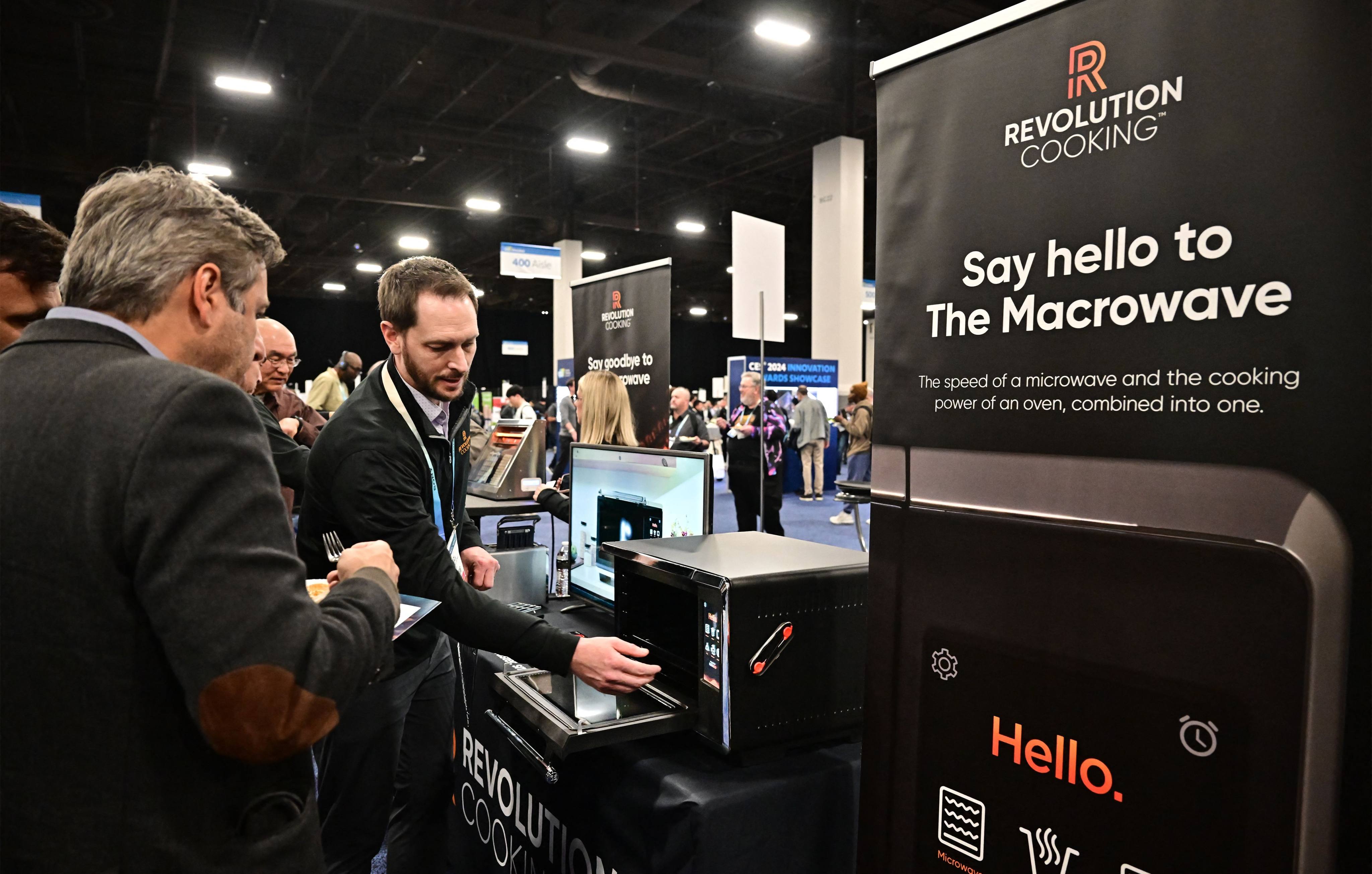 A demonstration of the Macrowave oven, which offers microwave, air fryer and oven capabilities, at the Consumer Electronics Show Unveiled in Las Vegas, Nevada, on January 7. The accidental discovery behind the invention of the microwave is one of many moments of serendipity in the history of scientific progress. Photo: AFP