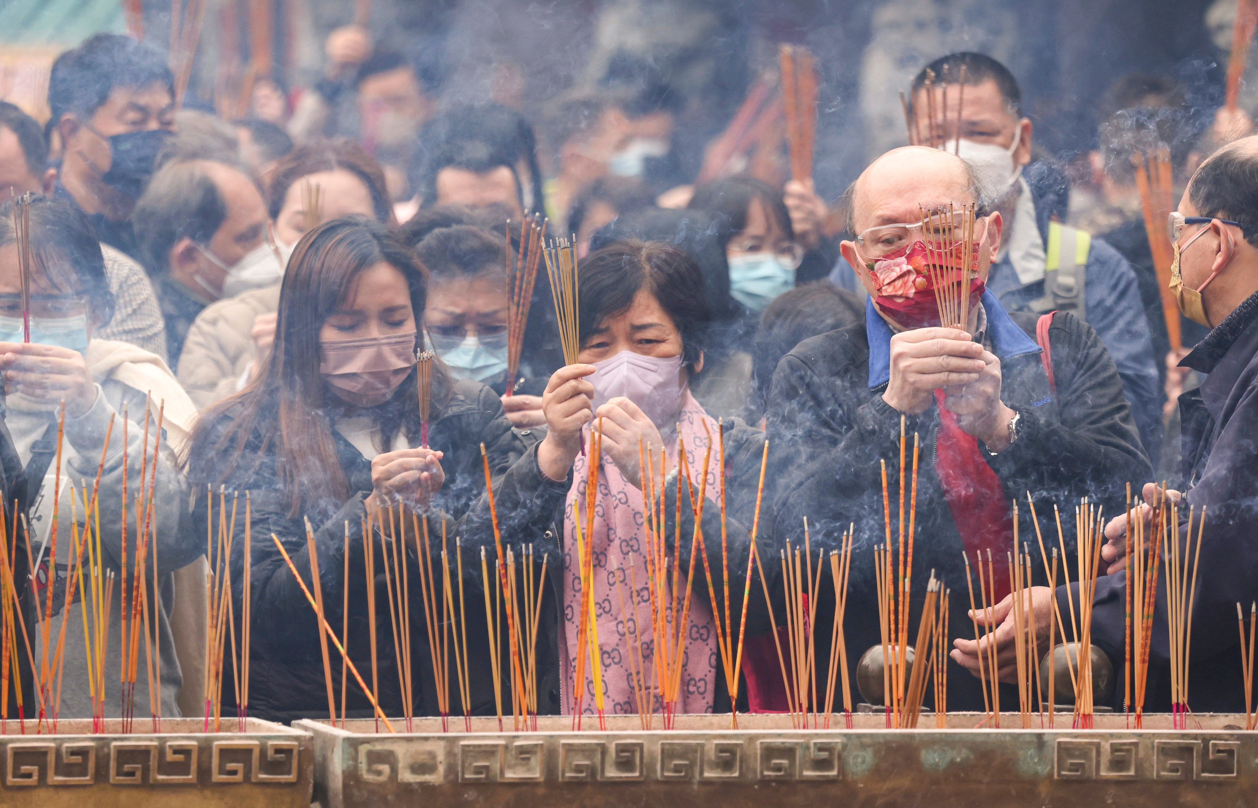 Wong Tai Sin Temple in Hong Kong during the Lunar New Year holiday. Photo: Jonathan Wong
