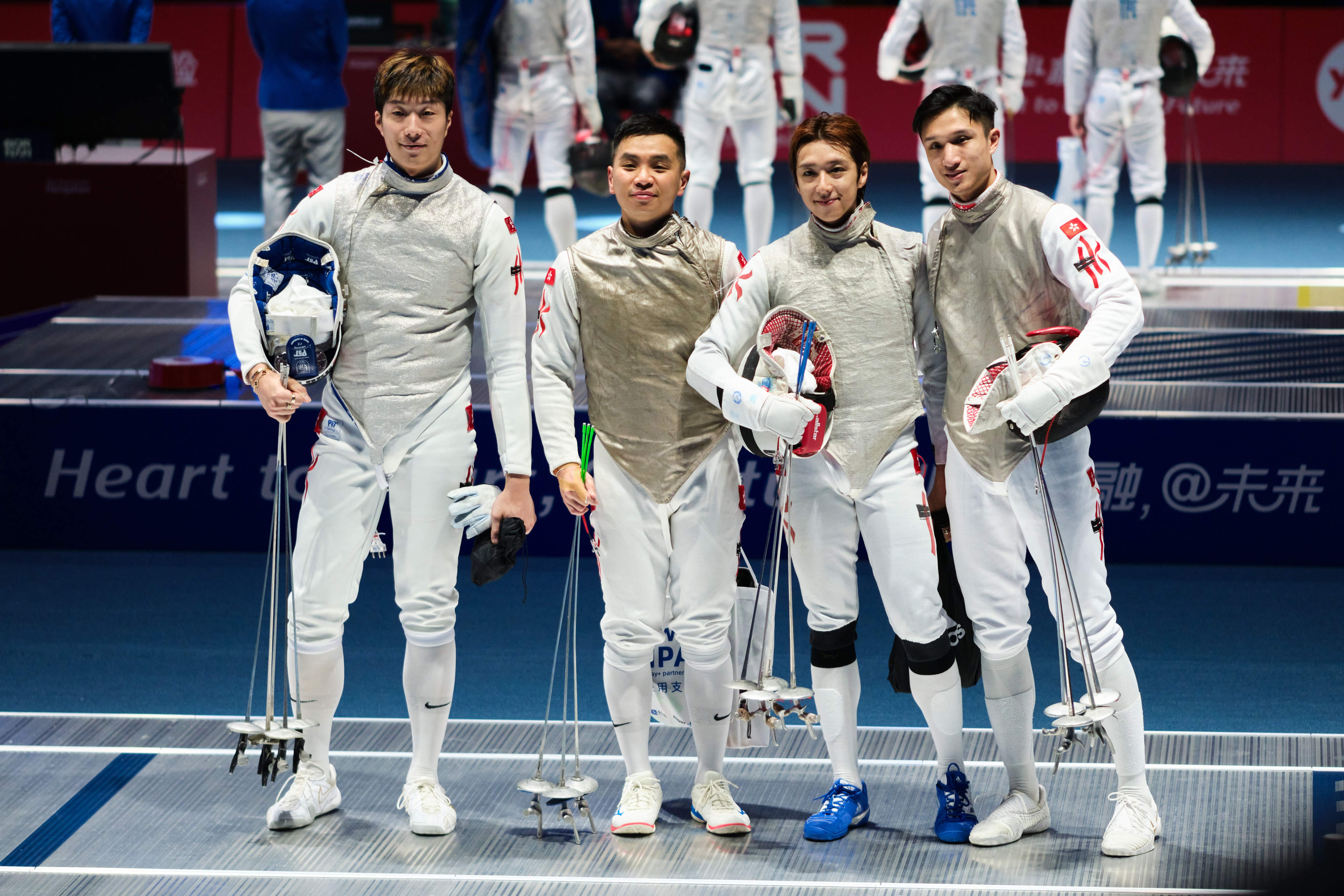 Cheung Ka-long (far left) may have to go to Paris without his Hong Kong teammates. Photo: SF&OC