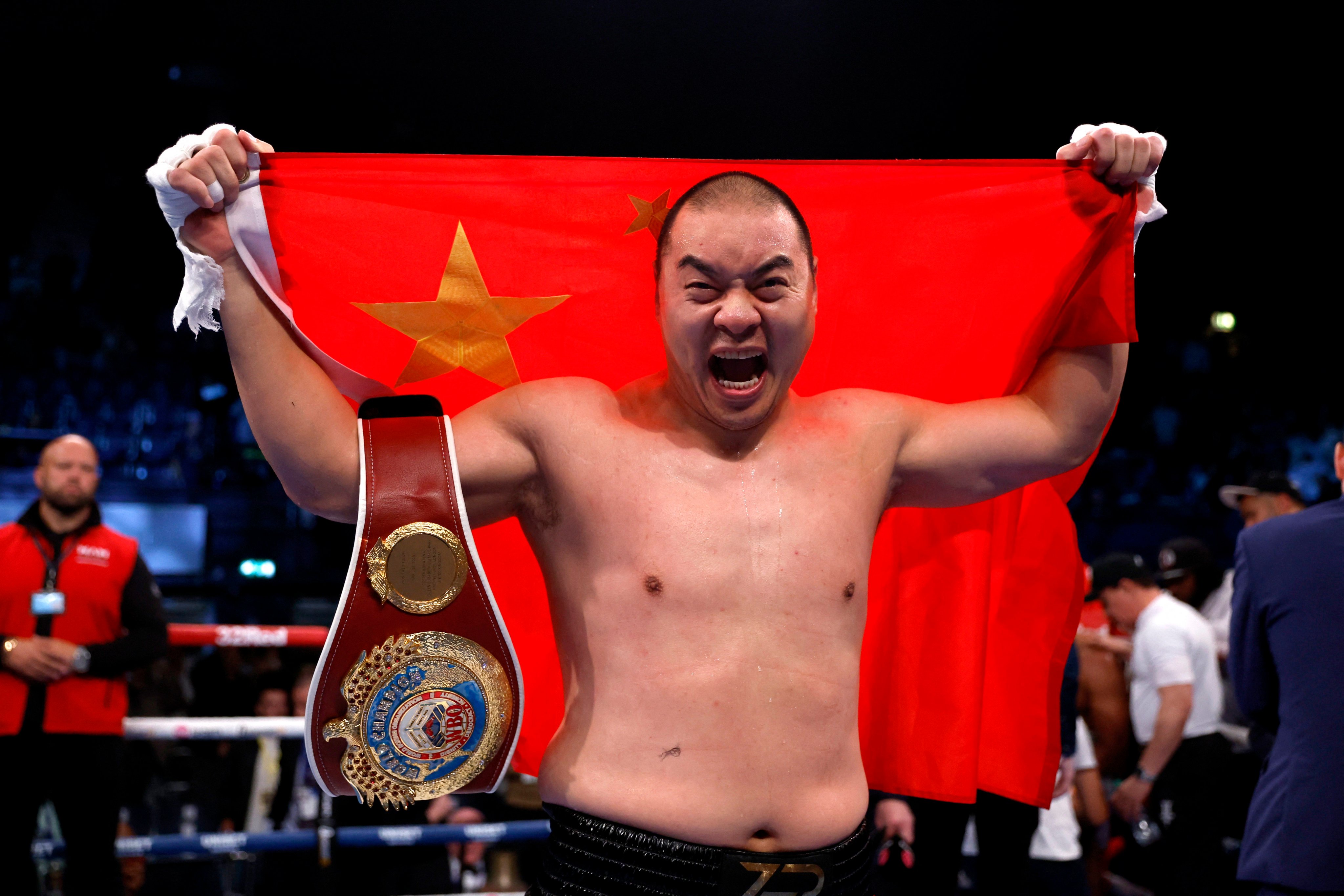 Zhang Zhilei will put his interim WBO heavyweight title on the line against Joseph Parker. Photo: Reuters