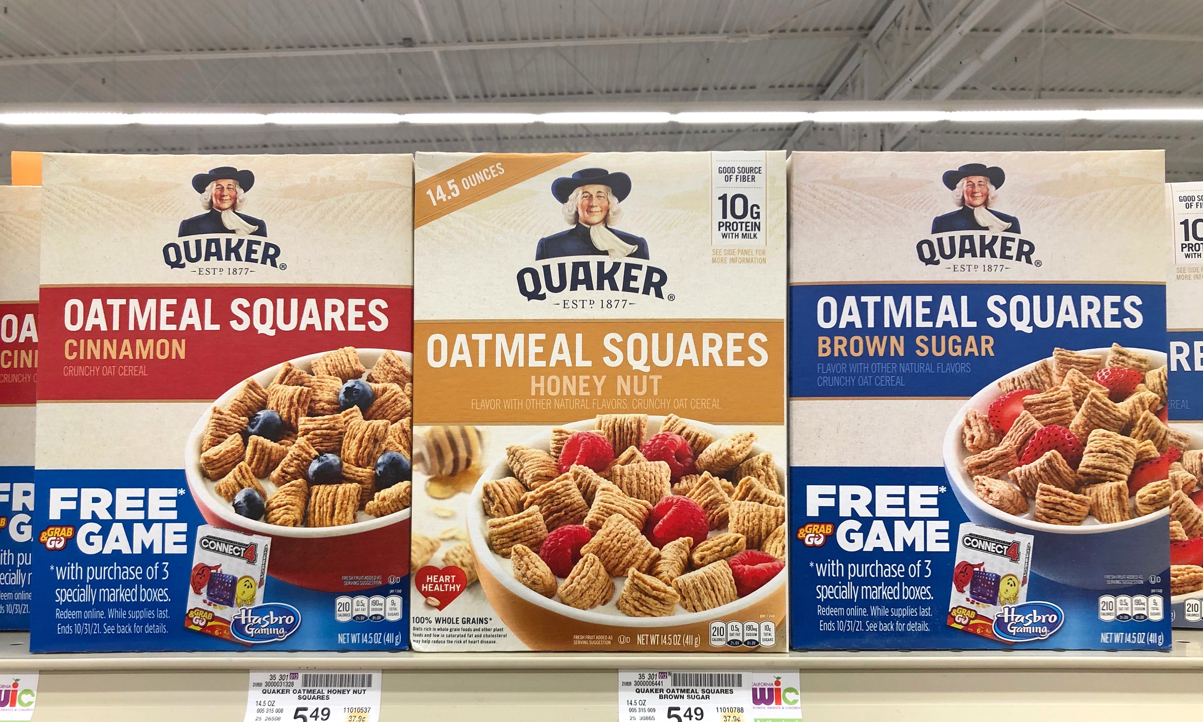 Quaker oatmeal squares listed as unsafe to eat. Photo: Shutterstock