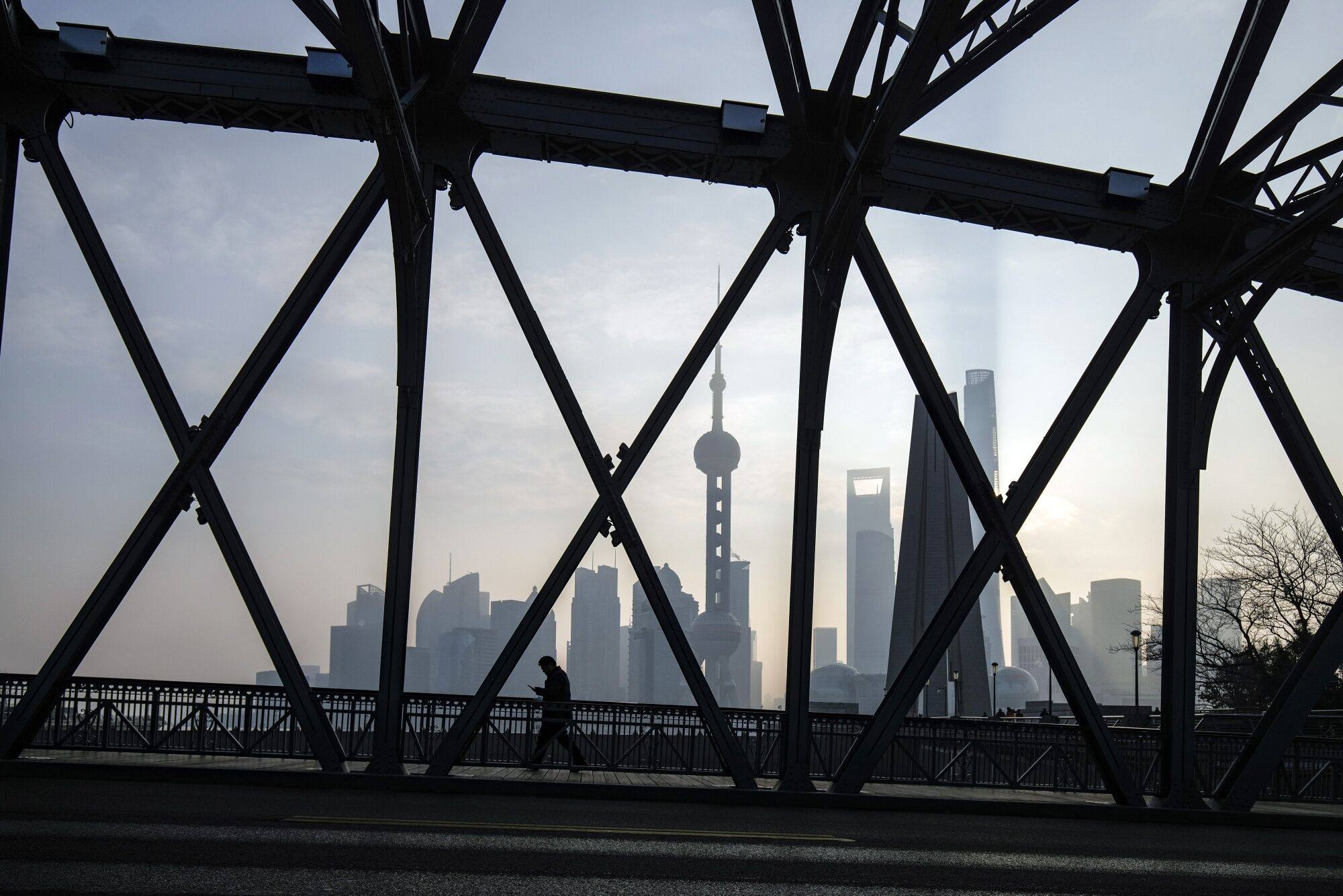 The Liuiazui financial hub in Shanghai. Beijing will unveil its annual growth targets for GDP, consumer inflation and fiscal deficit for 2024 in March, at the National People’s Congress. Photo: Bloomberg
