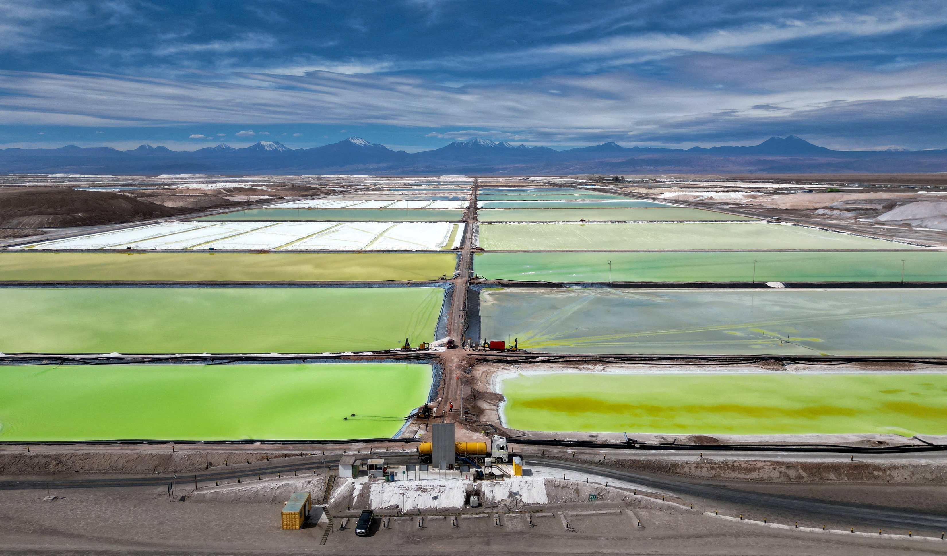 Trucks operate at a lithium mine in Chile in May. Critical minerals such as lithium, nickel and cobalt are essential inputs for military supply chains and clean energy technologies. Photo: Reuters