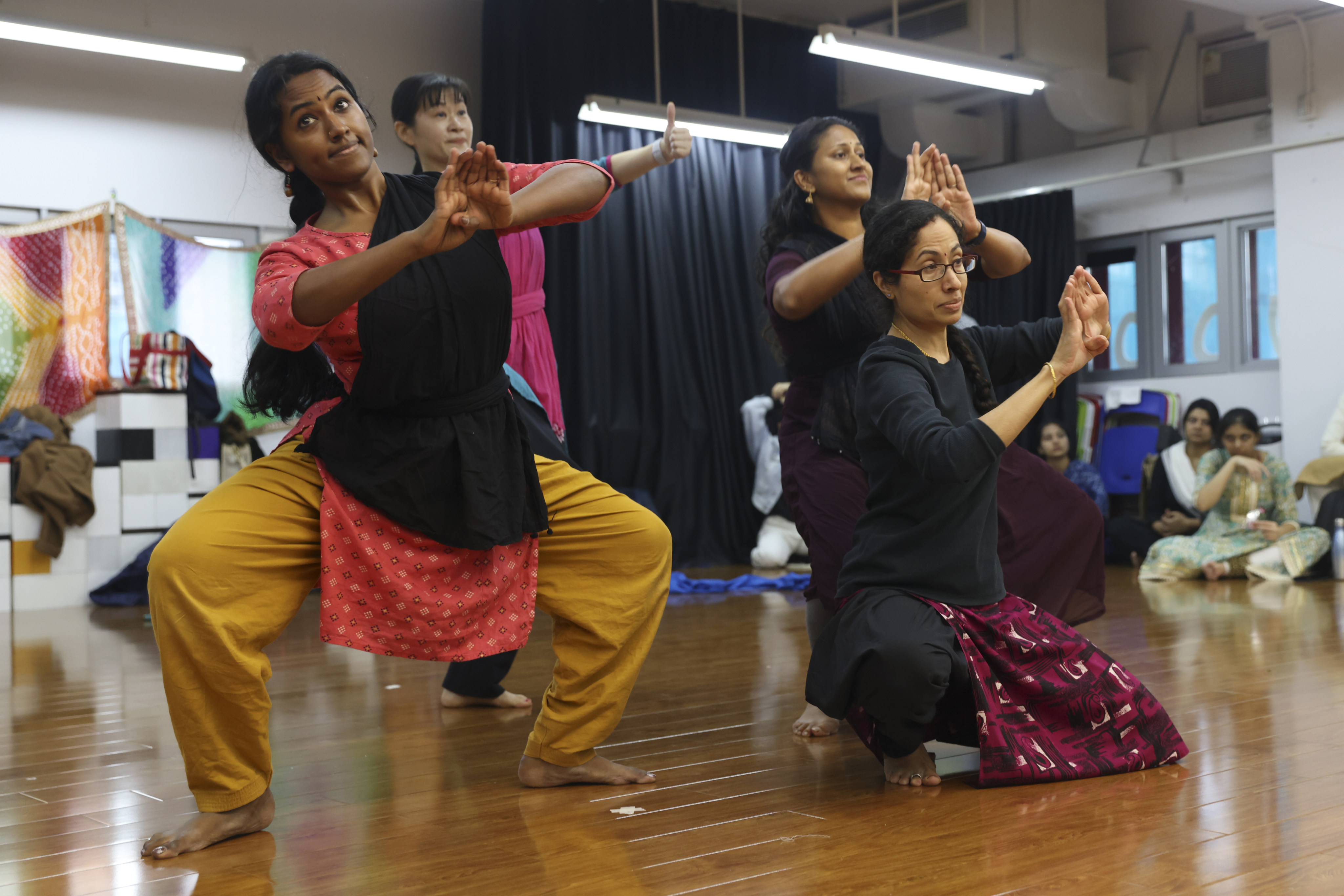 Dancers rehearse for “Krishnarpanam”, a fusion of dance and storytelling that showcases India’s many traditional dance styles, at Beyond Bollywood’s studio in Tai Po, Hong Kong. Photo: Yik Yeung-man