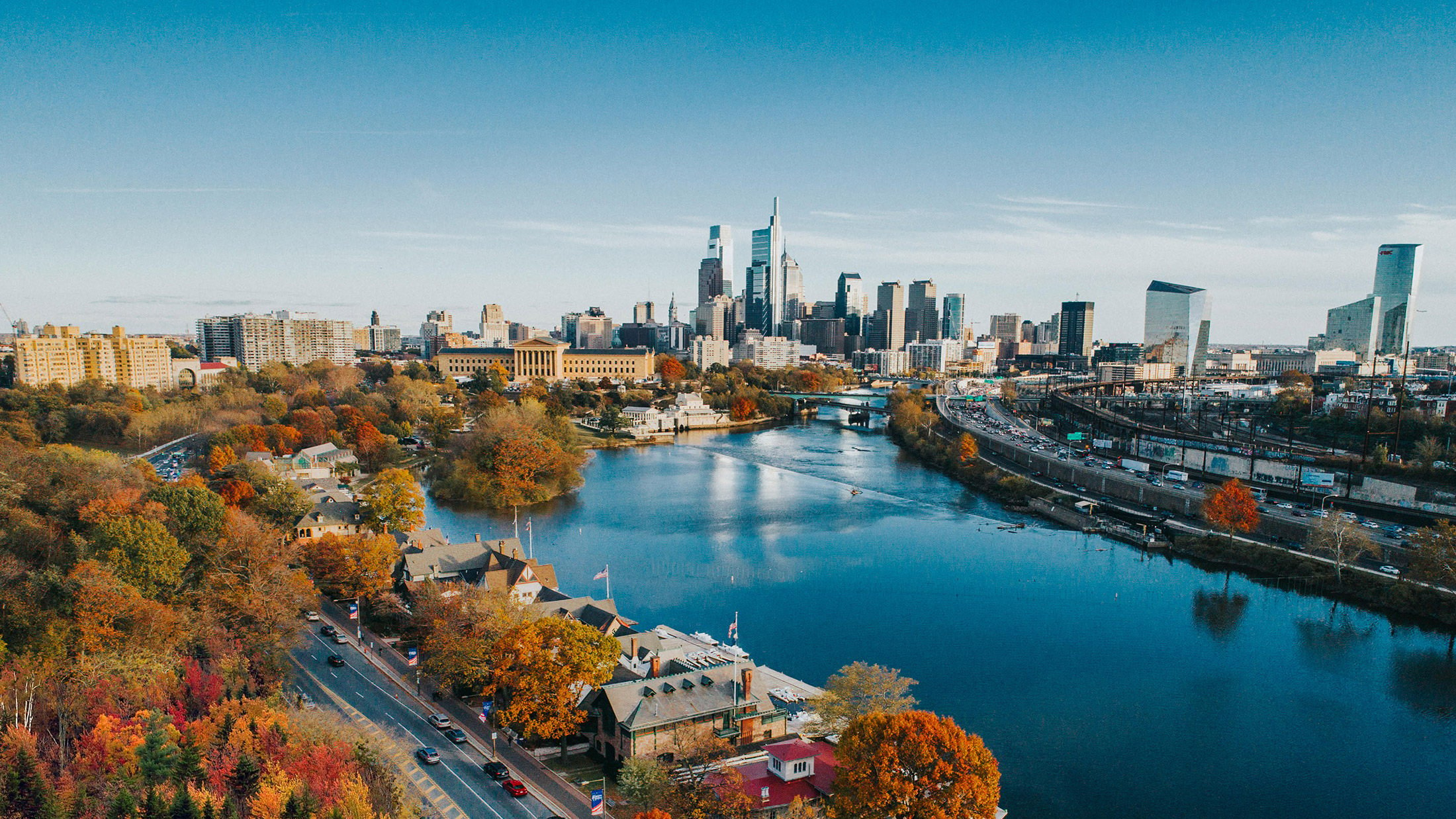The Delaware River runs through the city of Philadelphia. Photo: Visit Philly