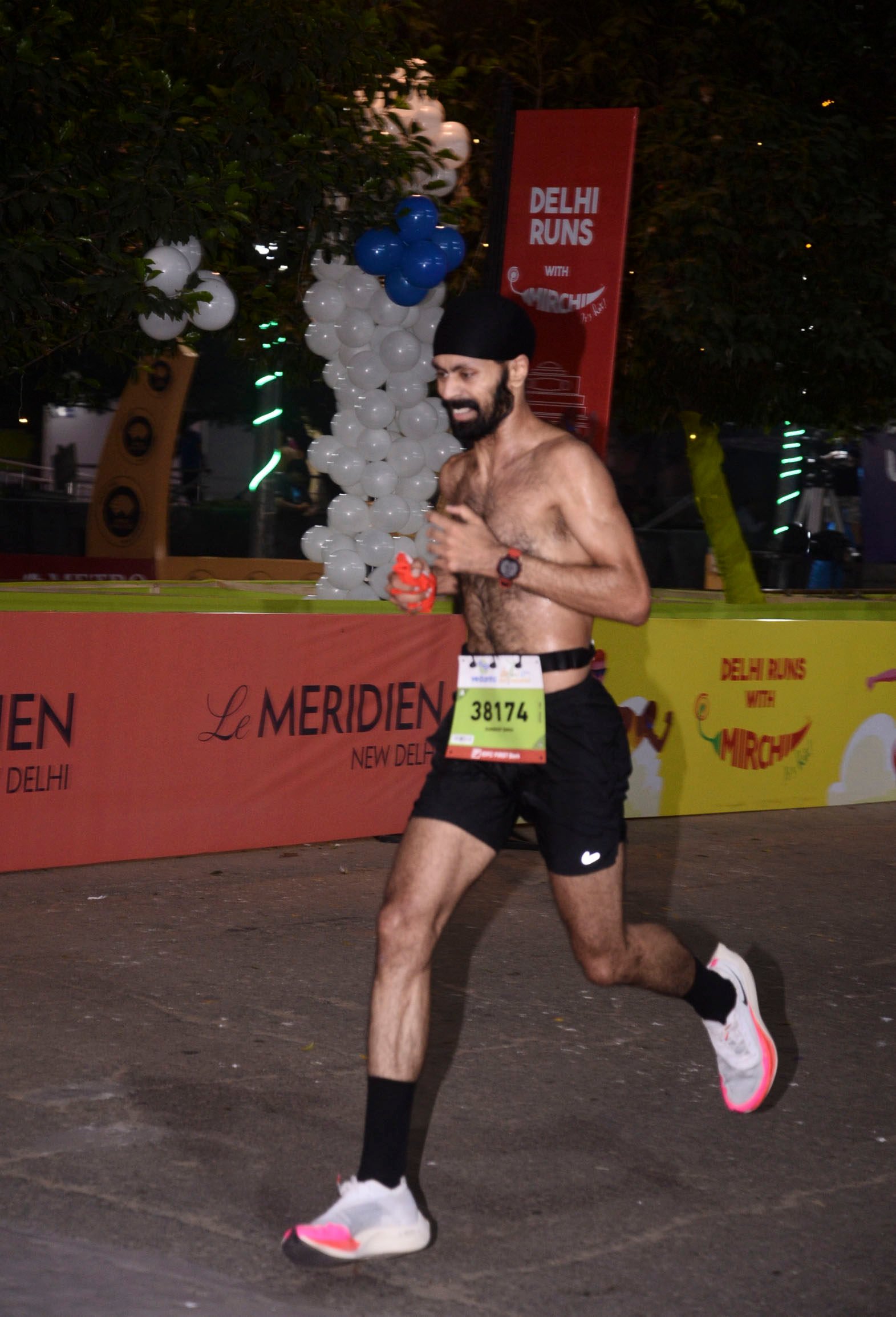Sundeep Singh during the Delhi half- marathon in 2023. Photo: Sundeep Singh