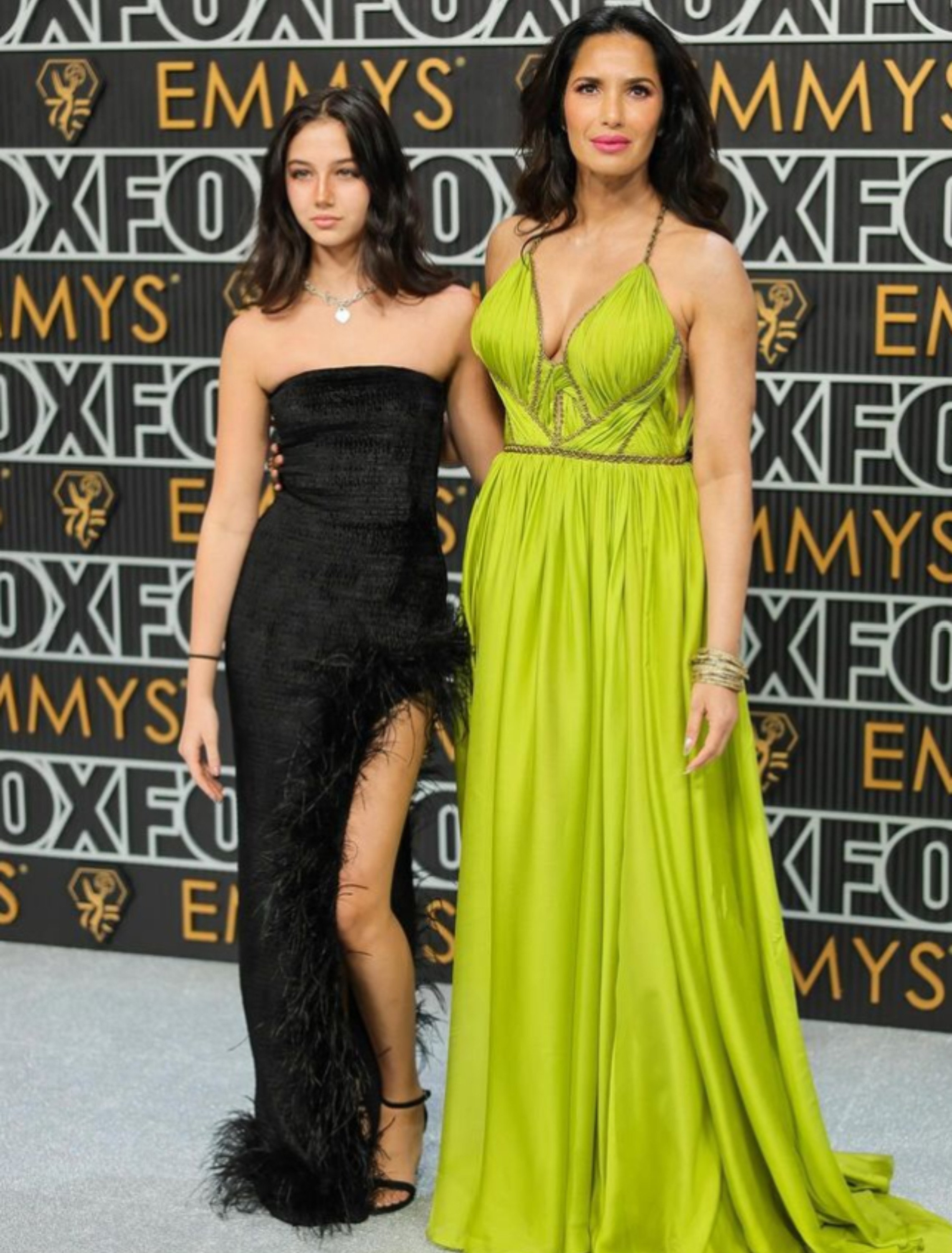 Krishna and Padma Lakshmi made a glam mother-daughter duo at the recent Emmy Awards. Photo: @justjared/Instagram 