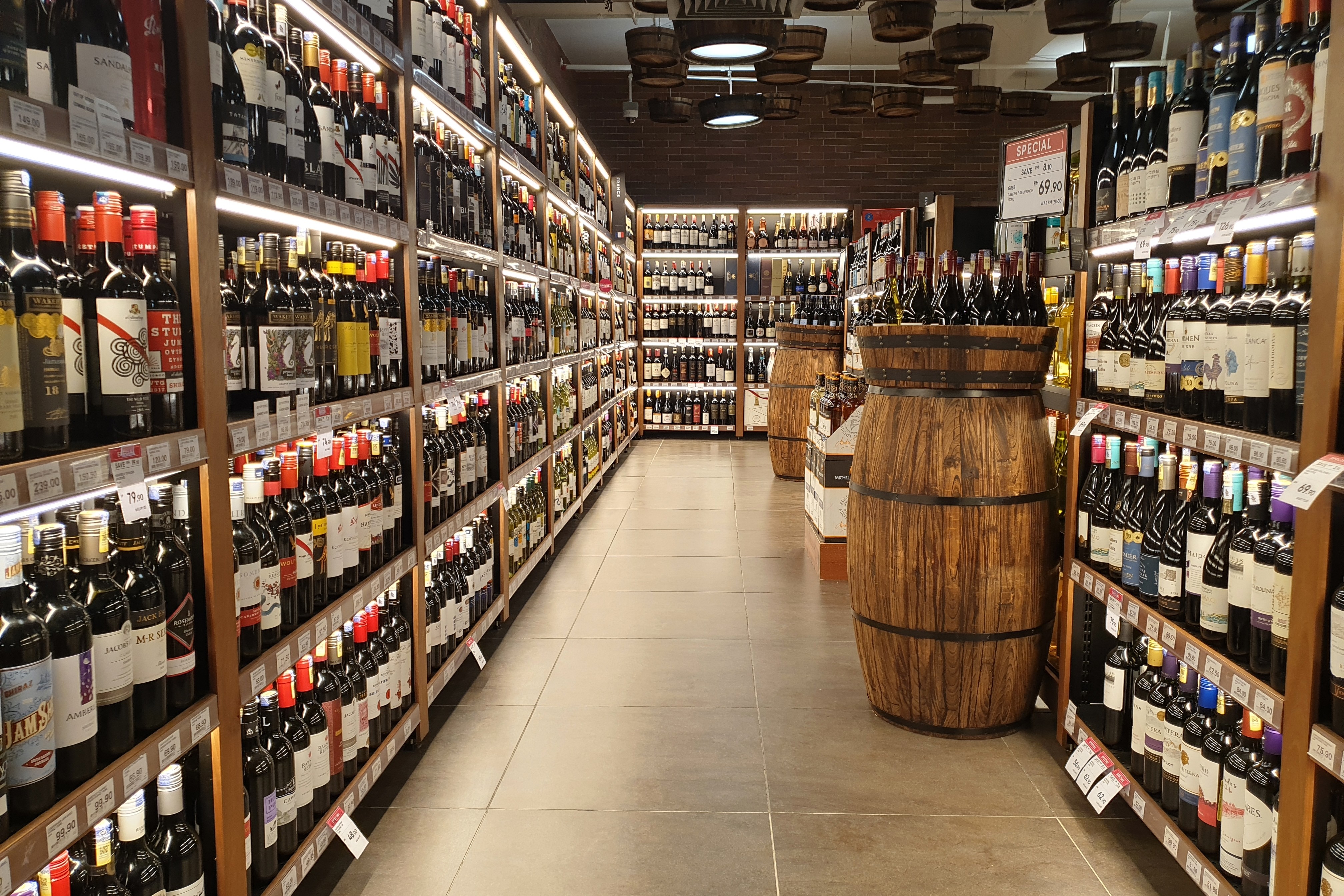 Wine at a store in Penang. Some Malaysian importers are holding off on placing new orders with European suppliers. Photo: Shutterstock