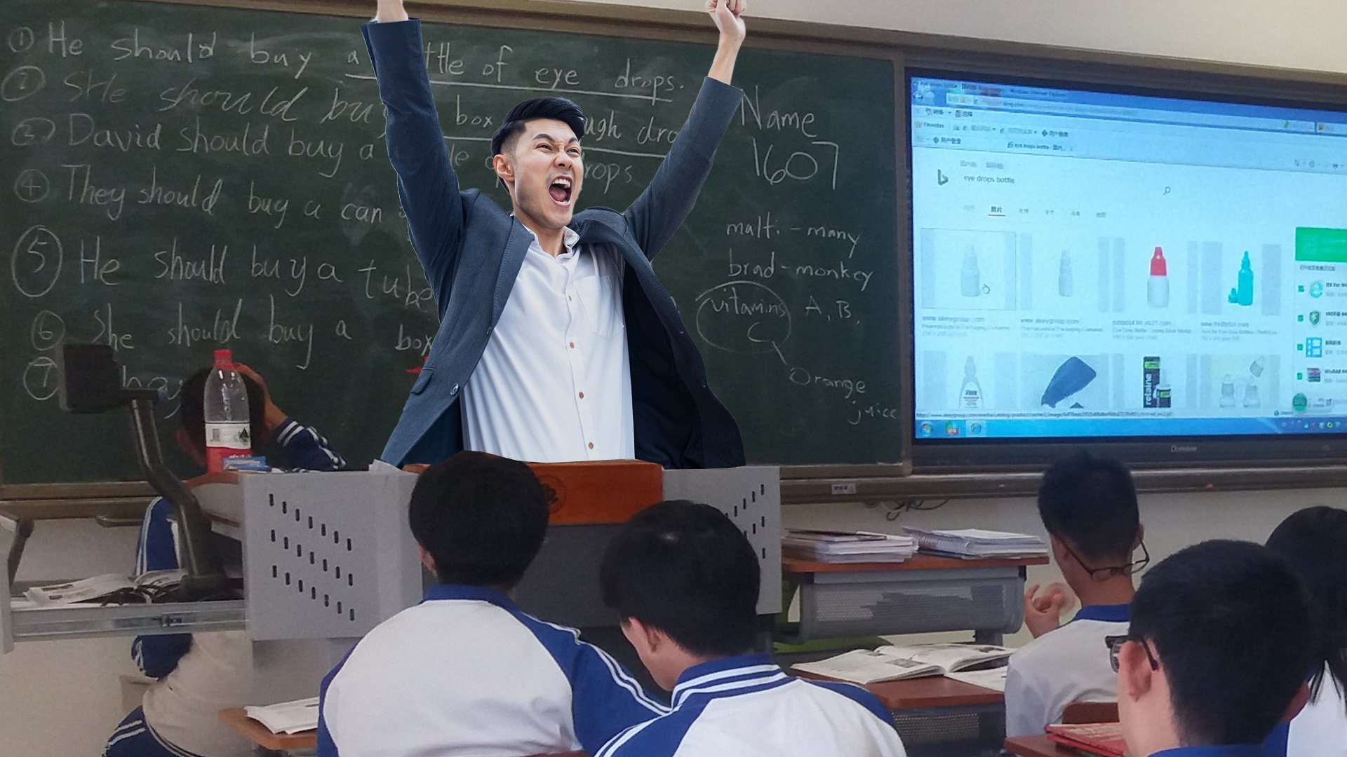 An overbearing teacher in China has been suspended after he forced his young students to make an oath promising to study hard or their parents would die.
Photo: SCMP composite/Shutterstock