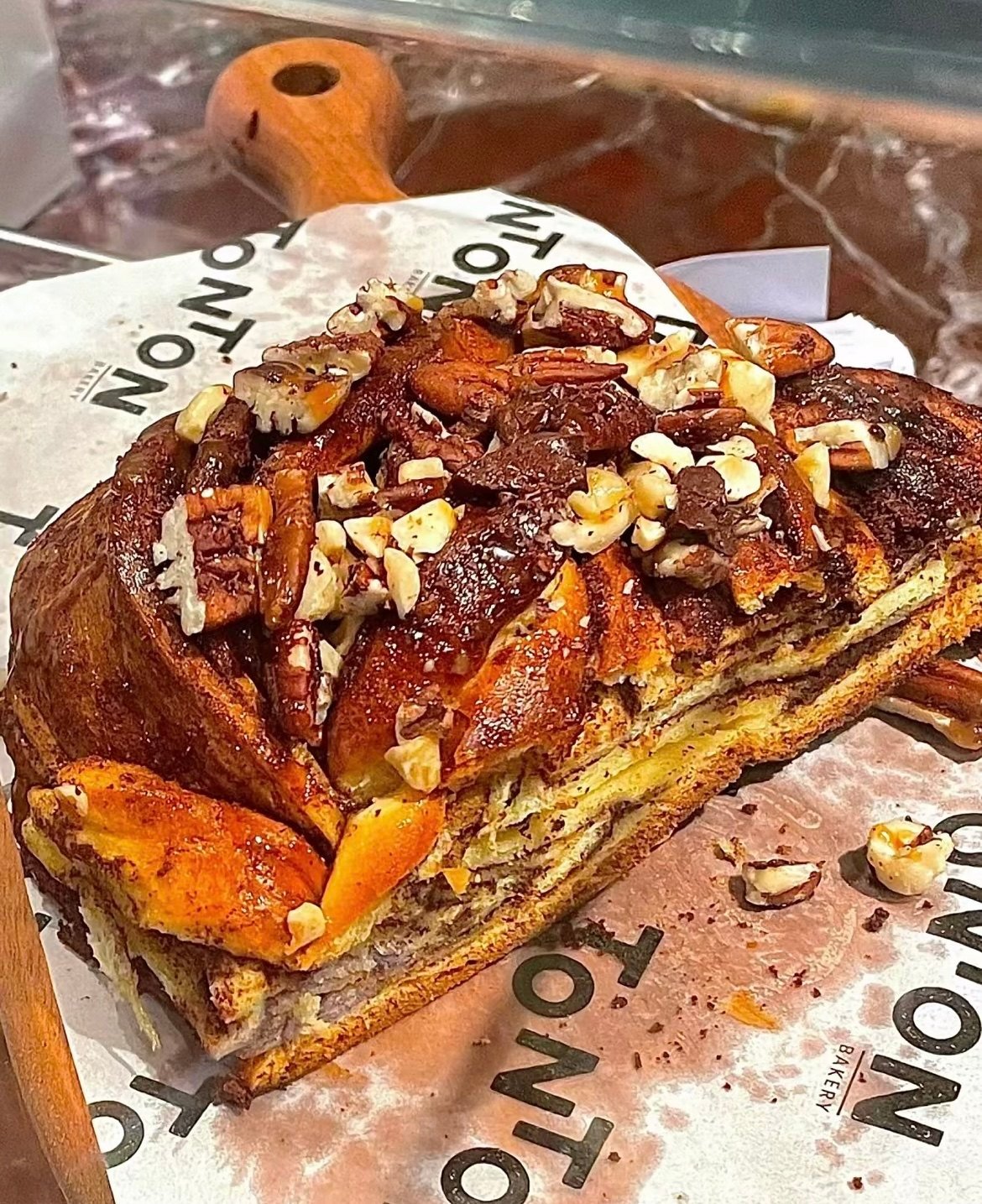 Cinnamon babka from TonTon in Shanghai, one of six bakeries to sample on an easy bicycle ride. 