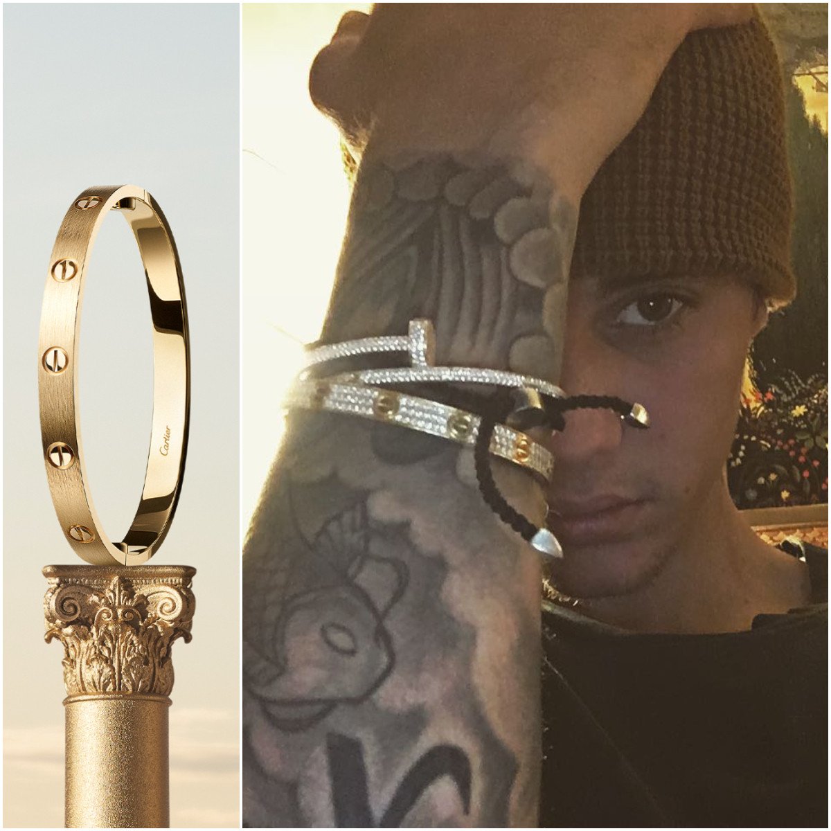 Cartier’s Love bracelets remain as popular as ever, counting celebrity fans like Justin Bieber. Photos: @cartier, @justinbieber/Instagram