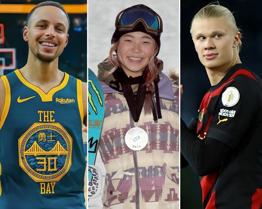 NBA player Stephen Curry, snowboarder Chloe Kim and Manchester City’s Erling Haaland were all born in the Year of the Dragon. Photos: @StephenCurry30/Instagram, AFP,  Reuters