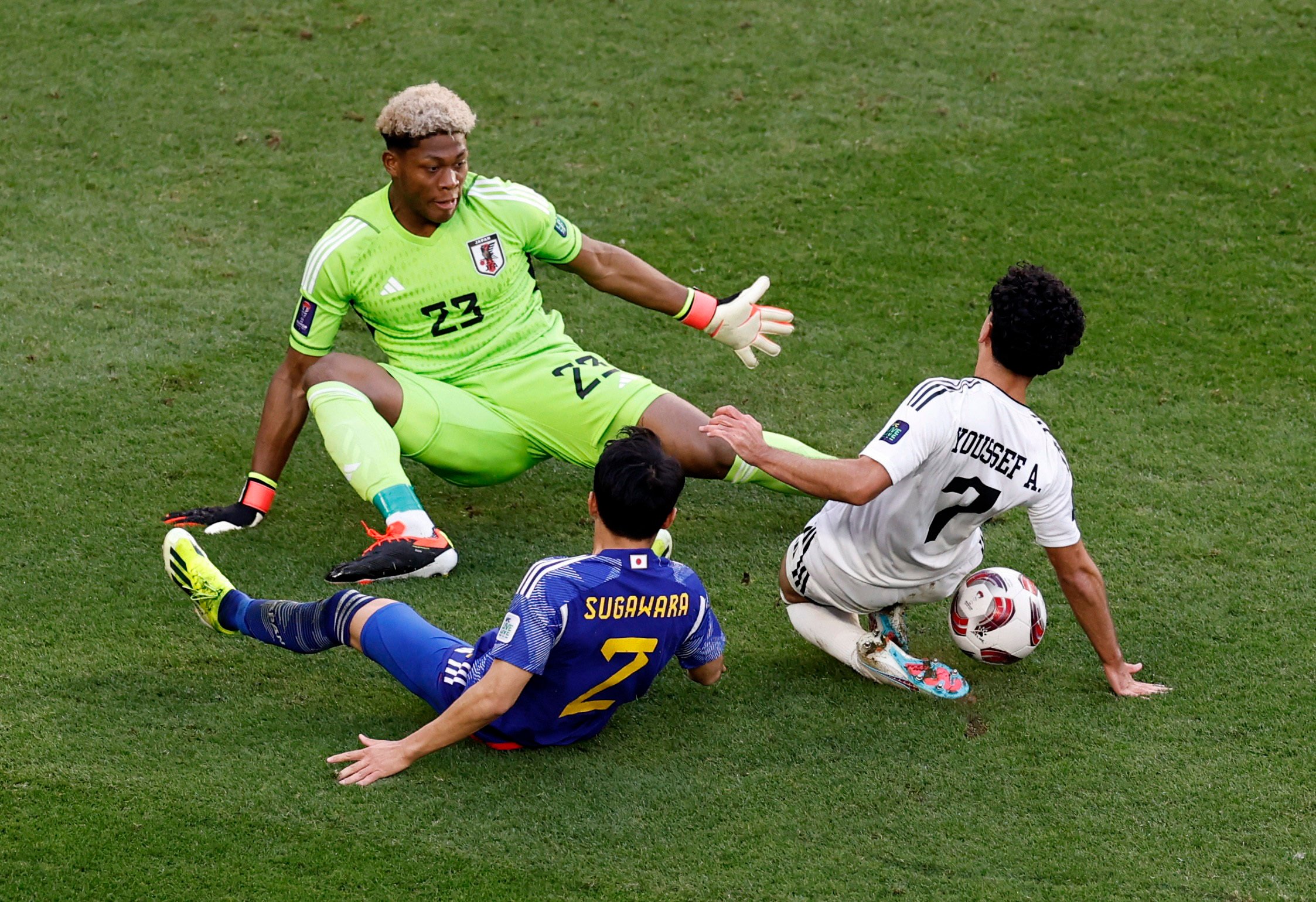 Goalkeeper Zion Suzuki was subjected to racist abuse on social media following Japan’s defeat by Iraq. Photo: Reuters