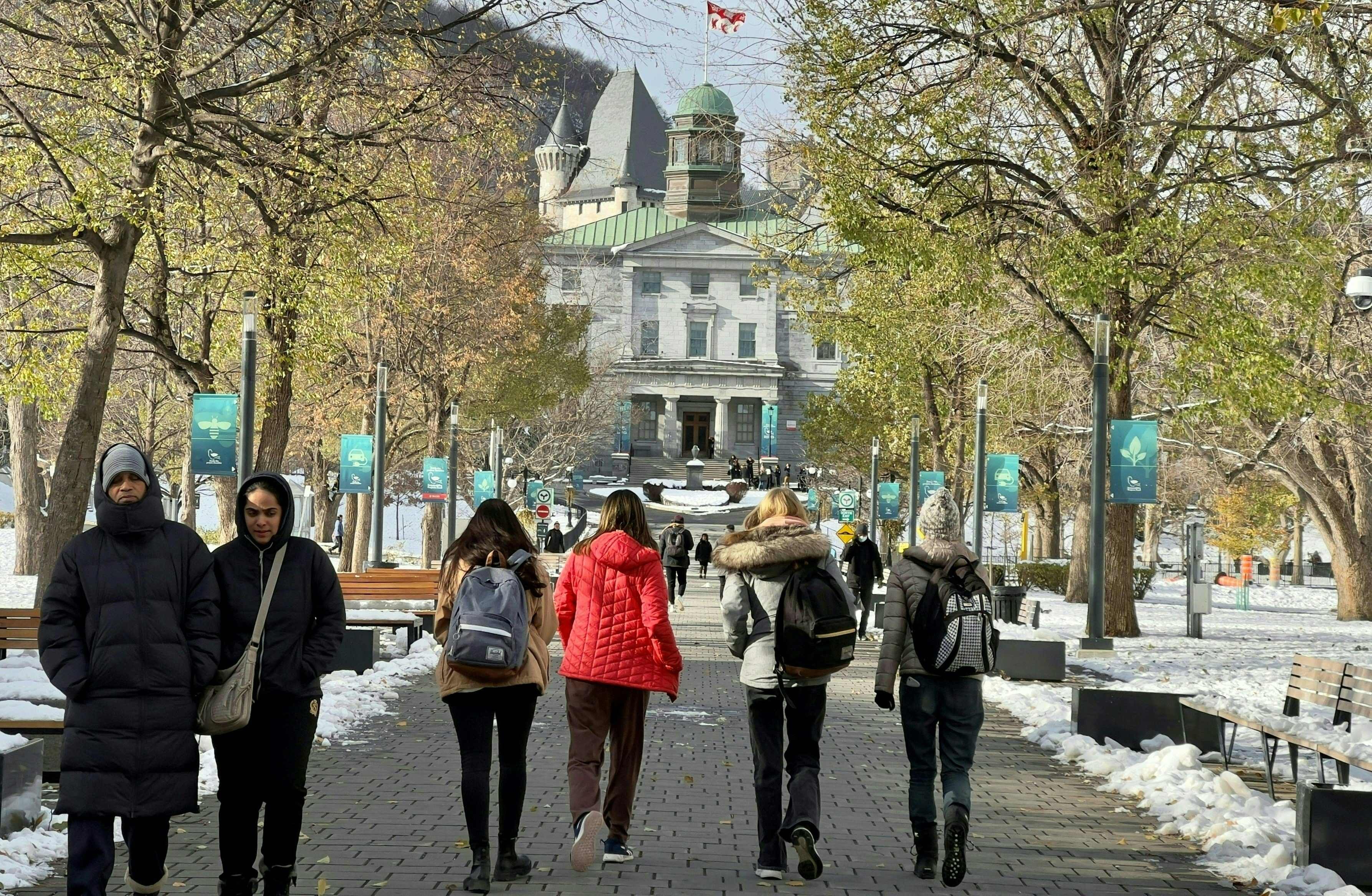 McGill university campus in Montreal, Canada. Canada has announced a two-year cap on international student visas to ease the pressure on housing. Photo: AFP