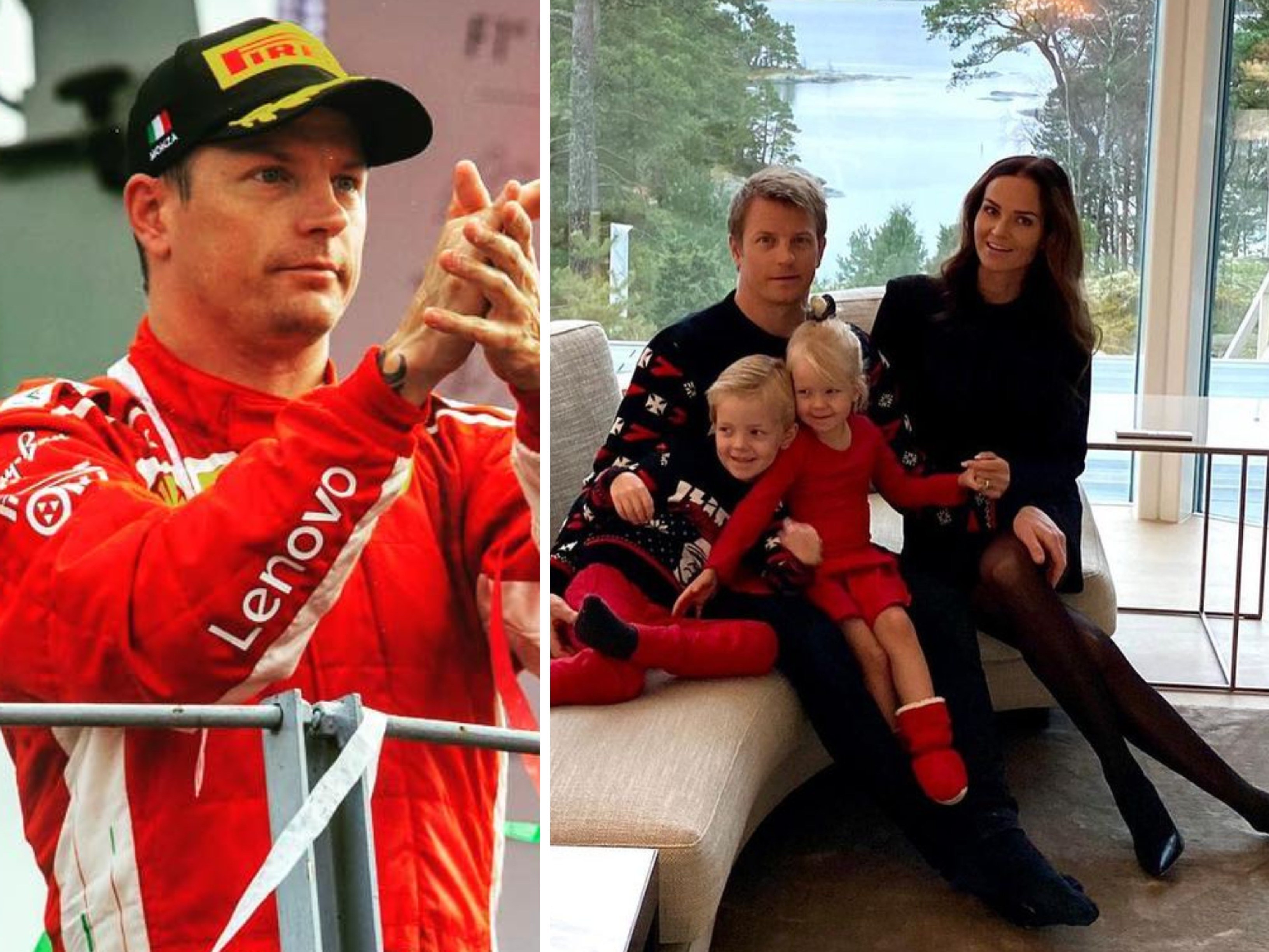 F1 racing legend Kimi-Matias Räikkönen, also nicknamed the Iceman, lives in a million-dollar Swiss mansion with his family. Photo: @kimimatiasraikkonen/Instagram