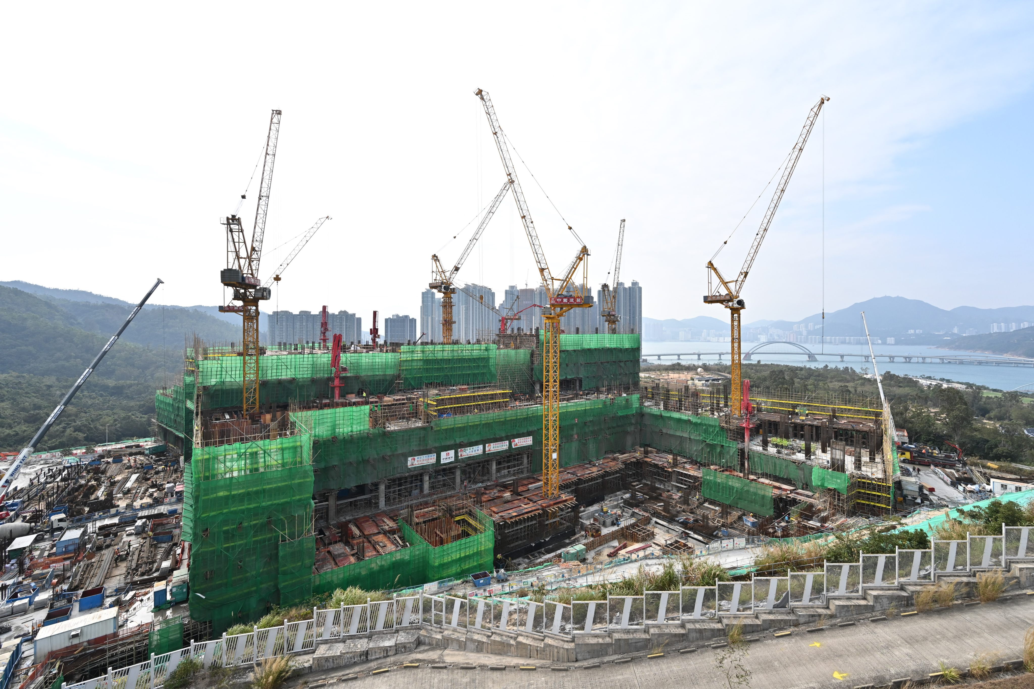 The Chinese Medicine Hospital of Hong Kong under construction. The facility will open in phases in late 2025. Photo: Handout 