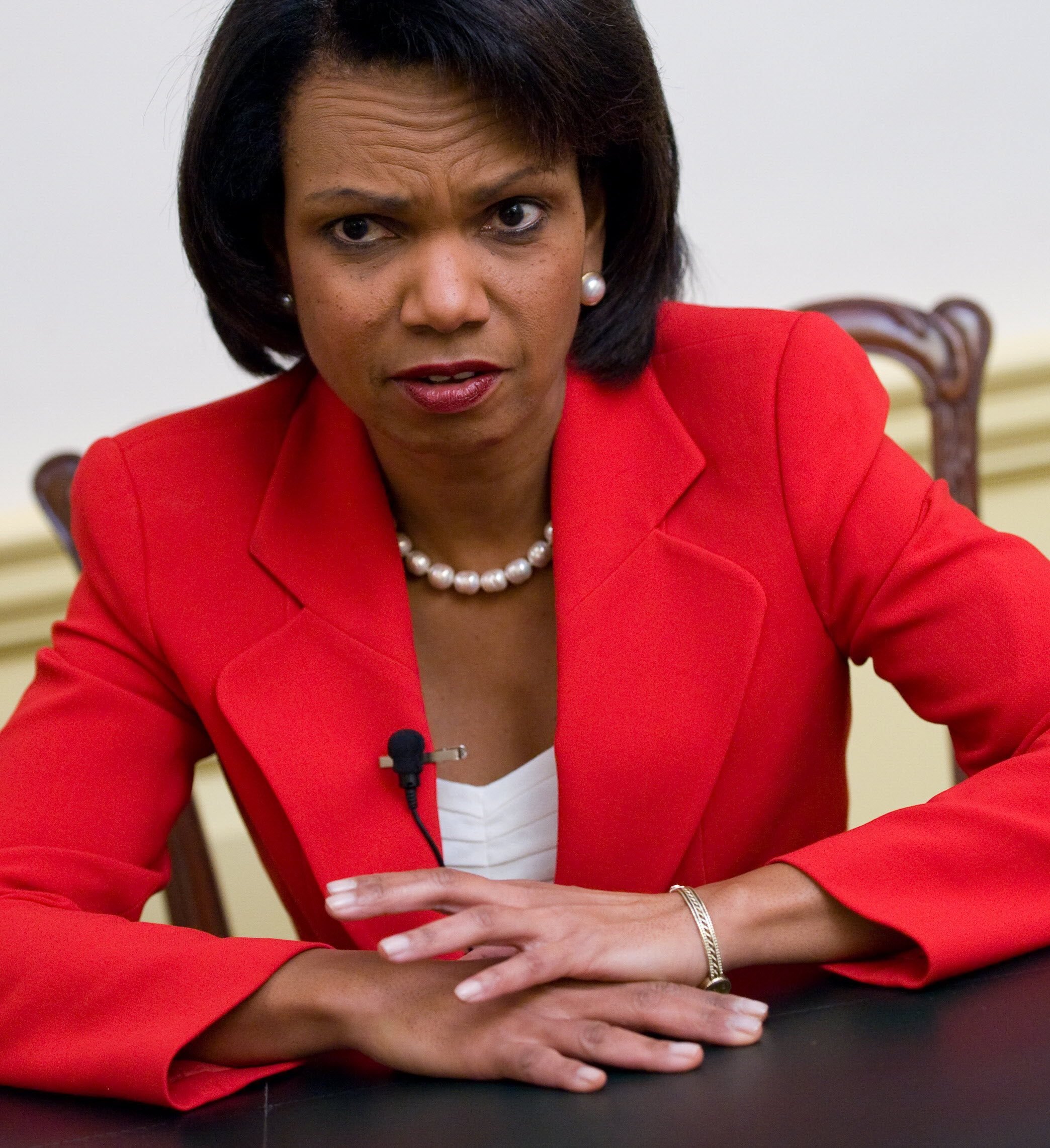 Former US secretary of state Condoleezza Rice speaks at the State Department in Washington, DC, in 2008. Rice now directs the Hoover Institution at Stanford University. Photo: AFP