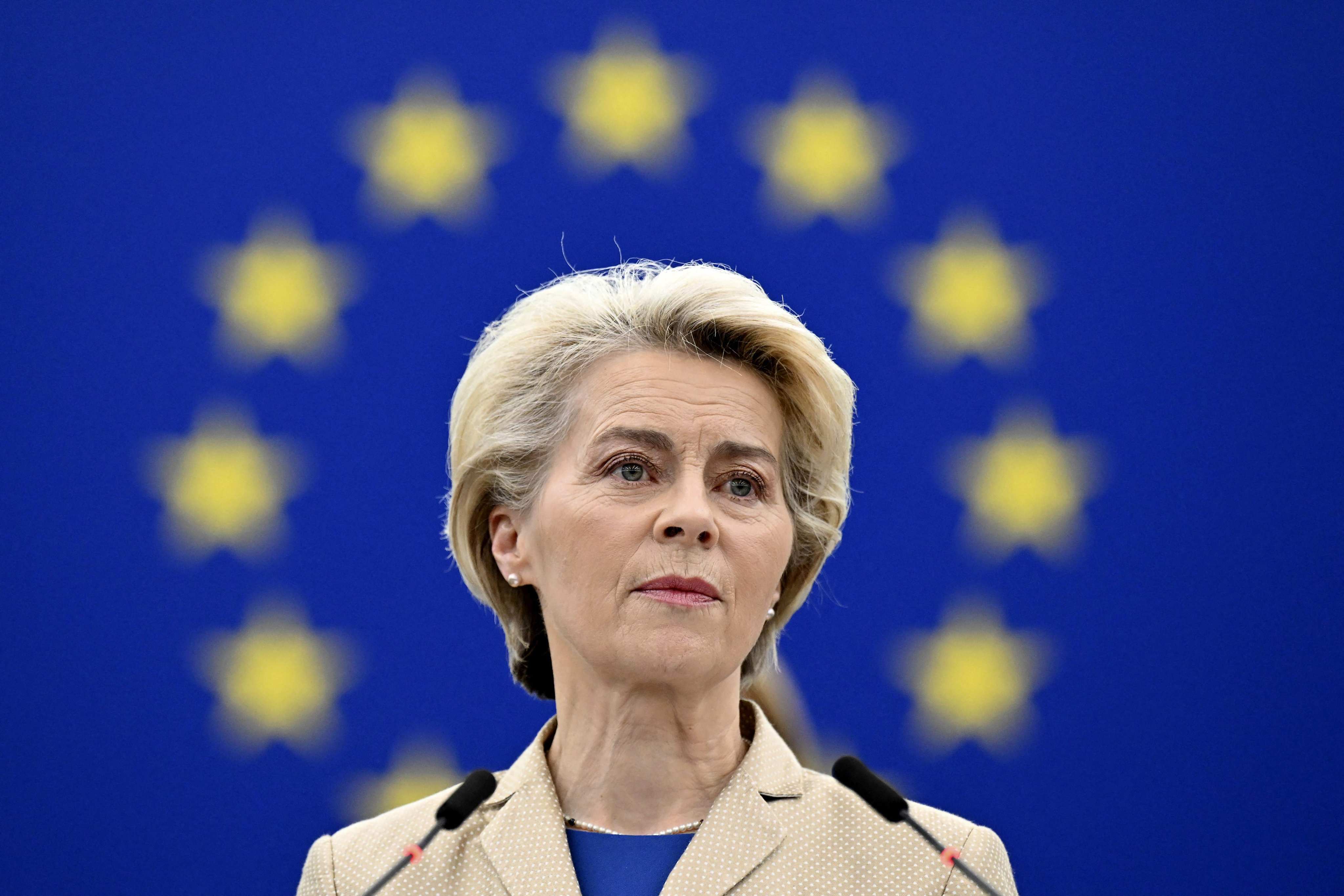European Commission President Ursula von der Leyen first announced the de-risking plans last year. Photo: AFP