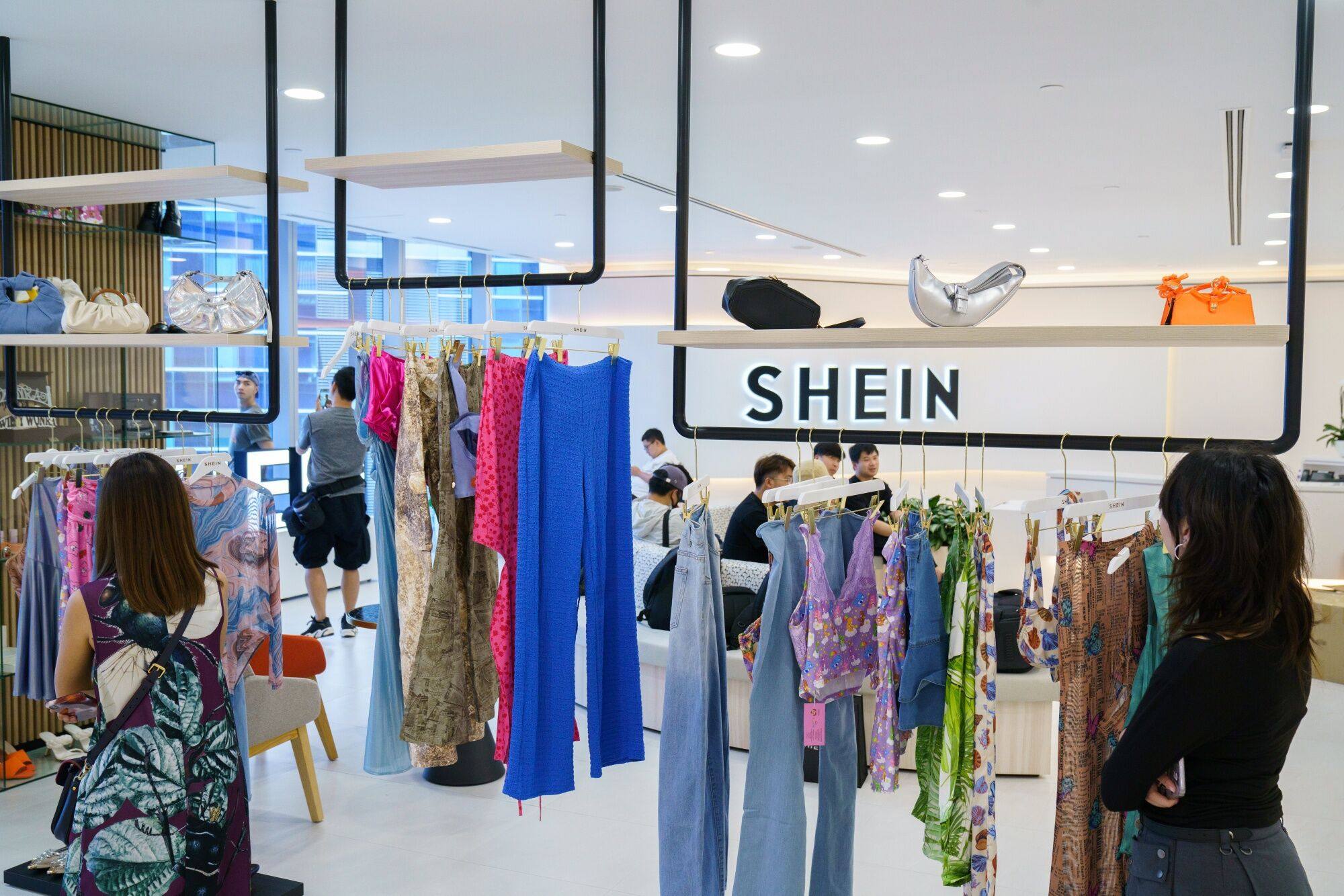 Clothes displayed at Shein headquarters in Singapore on June 19, 2023. Photo: Bloomberg